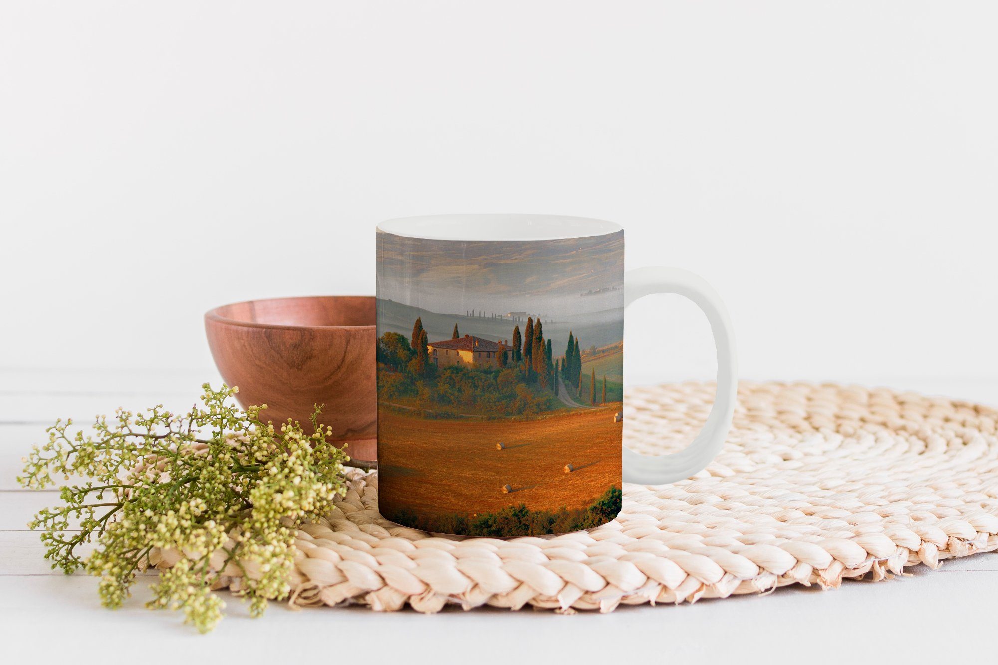 - Toskana Italien, Becher, Keramik, Landschaft Tasse - MuchoWow Geschenk Teetasse, Teetasse, Kaffeetassen,