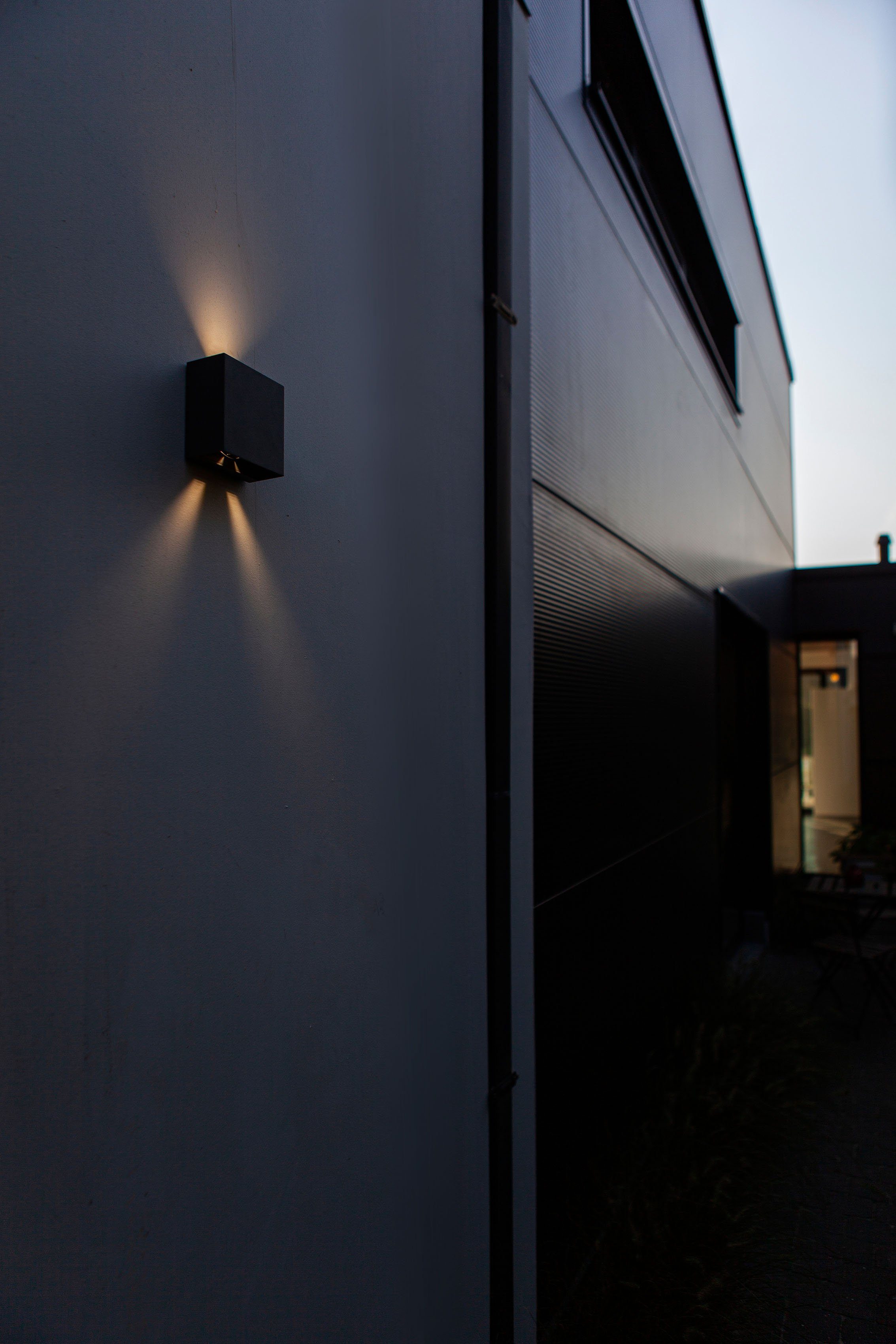 GEMINI, LED Warmweiß LED Außen-Wandleuchte LUTEC integriert, fest
