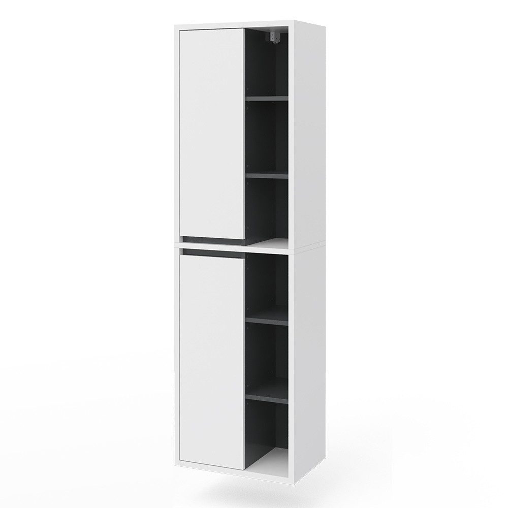 Vicco Hochschrank Viola, Weiß/Anthrazit, 50 x 170 cm (1-St)