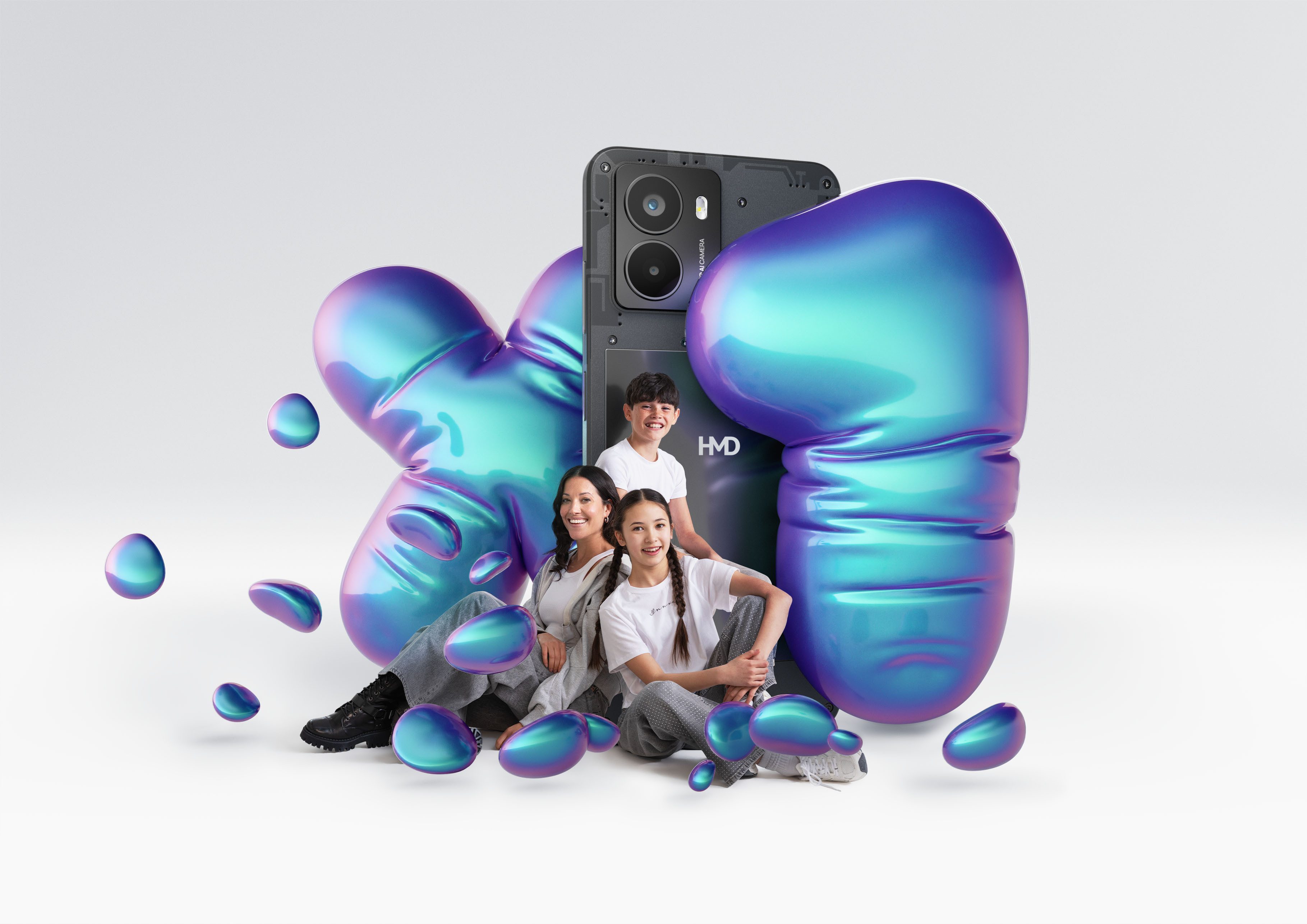 HMD Fusion X1 Smartphone (16,89 cm/6,65 Zoll, 128 GB Speicherplatz, 108 MP Kamera, Das sichere Smartphone für Kinder und Teens)
