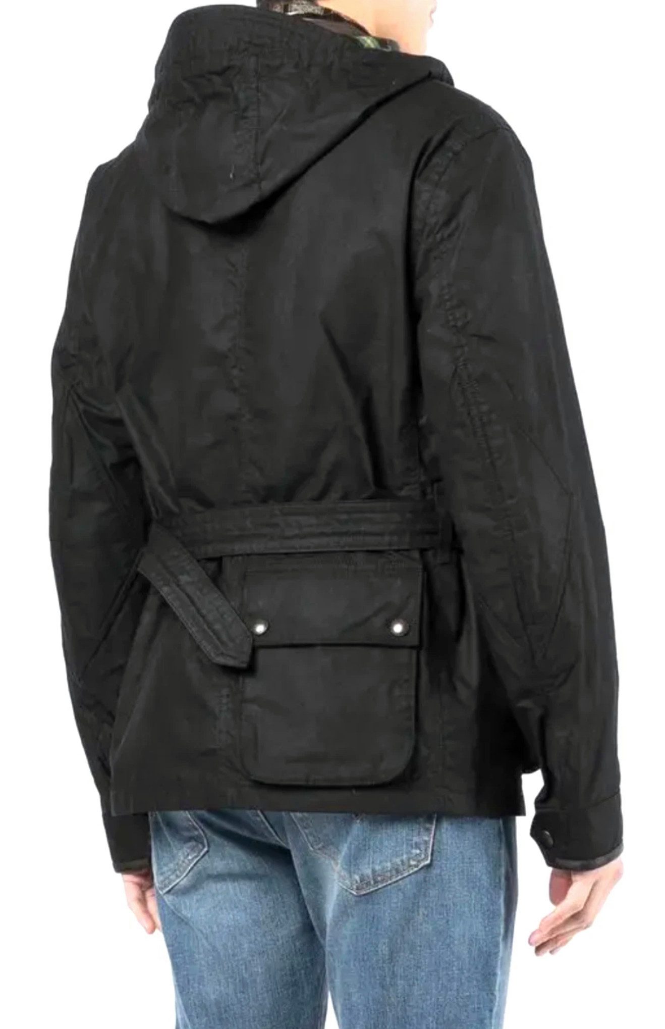 Polo Ralph Lauren Fieldjacket Waxed Jagd Jacke mit Kapuze Gürtel Abnehmbare Kapuze mit Druckknopf & Riemen