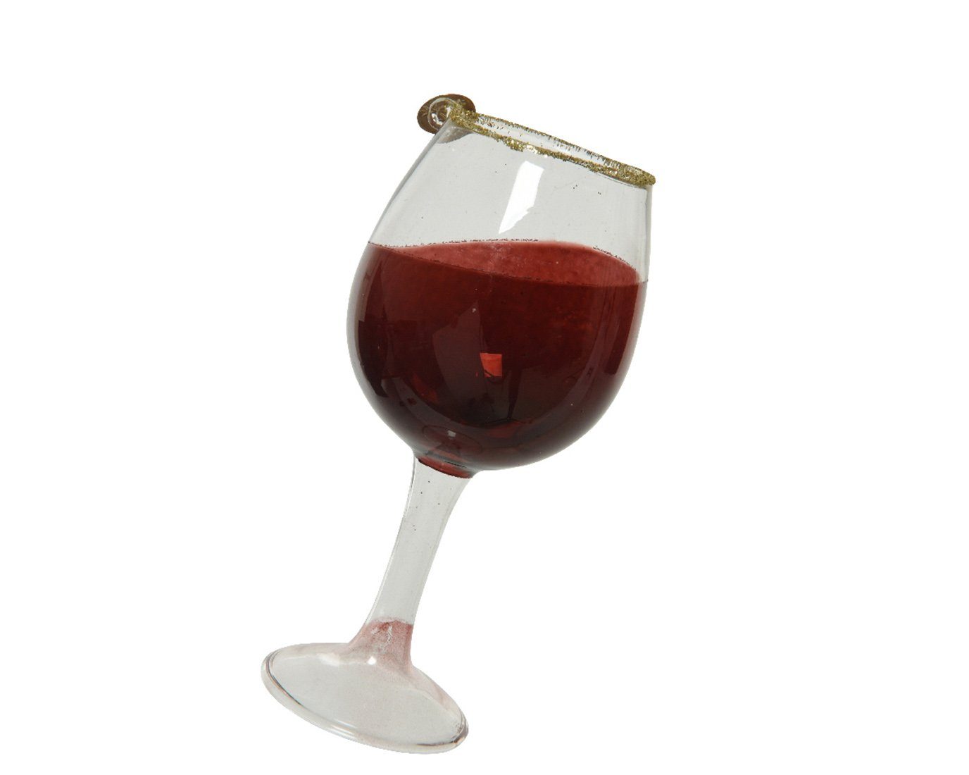 Kaemingk Christbaumschmuck, Christbaumschmuck Glas Weinglas 12,5cm bordeaux günstig online kaufen