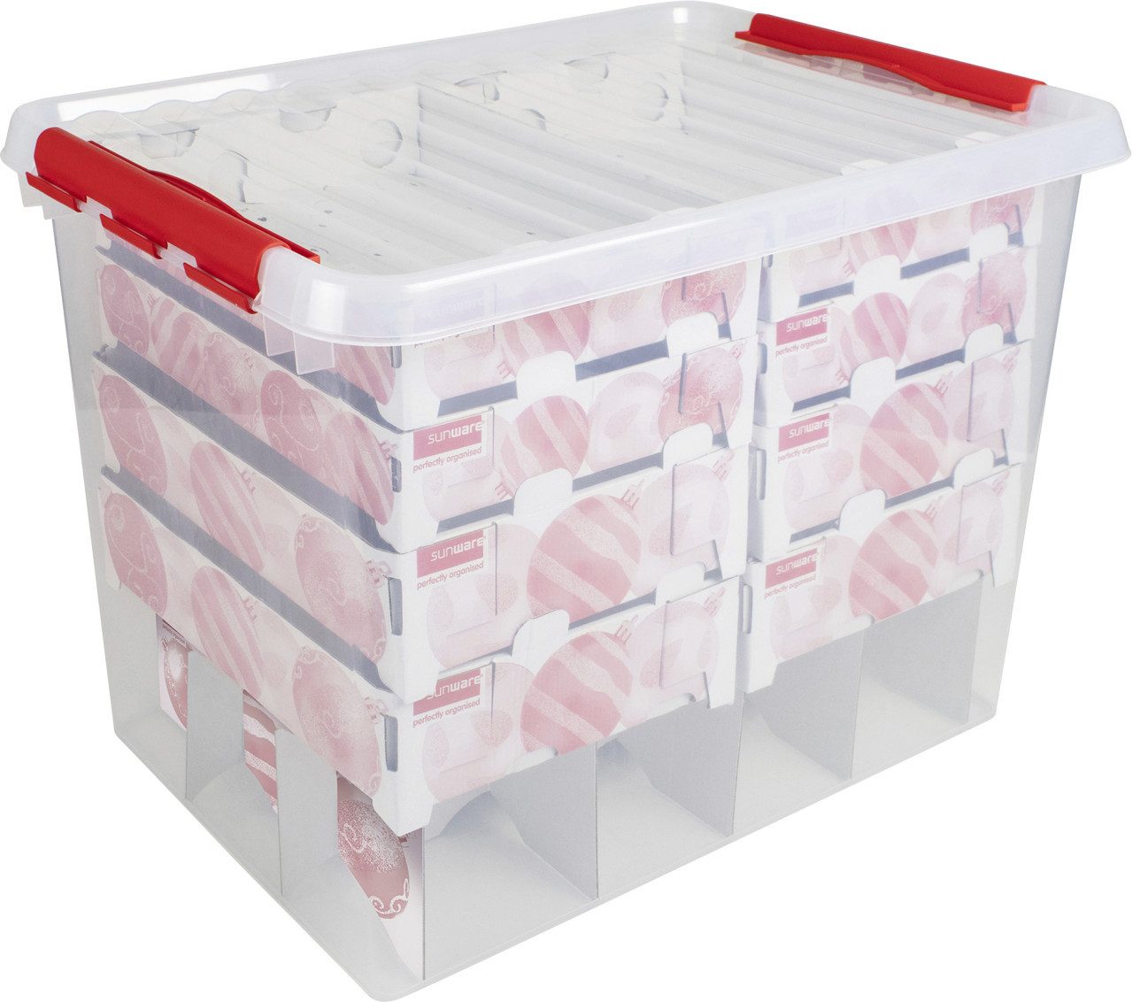 Sunware Aufbewahrungsbox Sunware Weihnachtsbox Q-line 72L mit Einsatz für