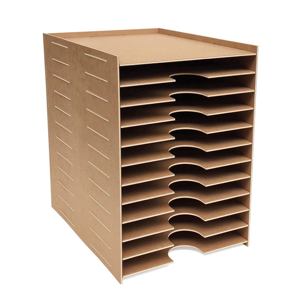 HR Direktverkauf GmbH Briefablage Organizer für Papier und Dokumente - nachhaltige Ablage mit 12 Fächern (15-St)