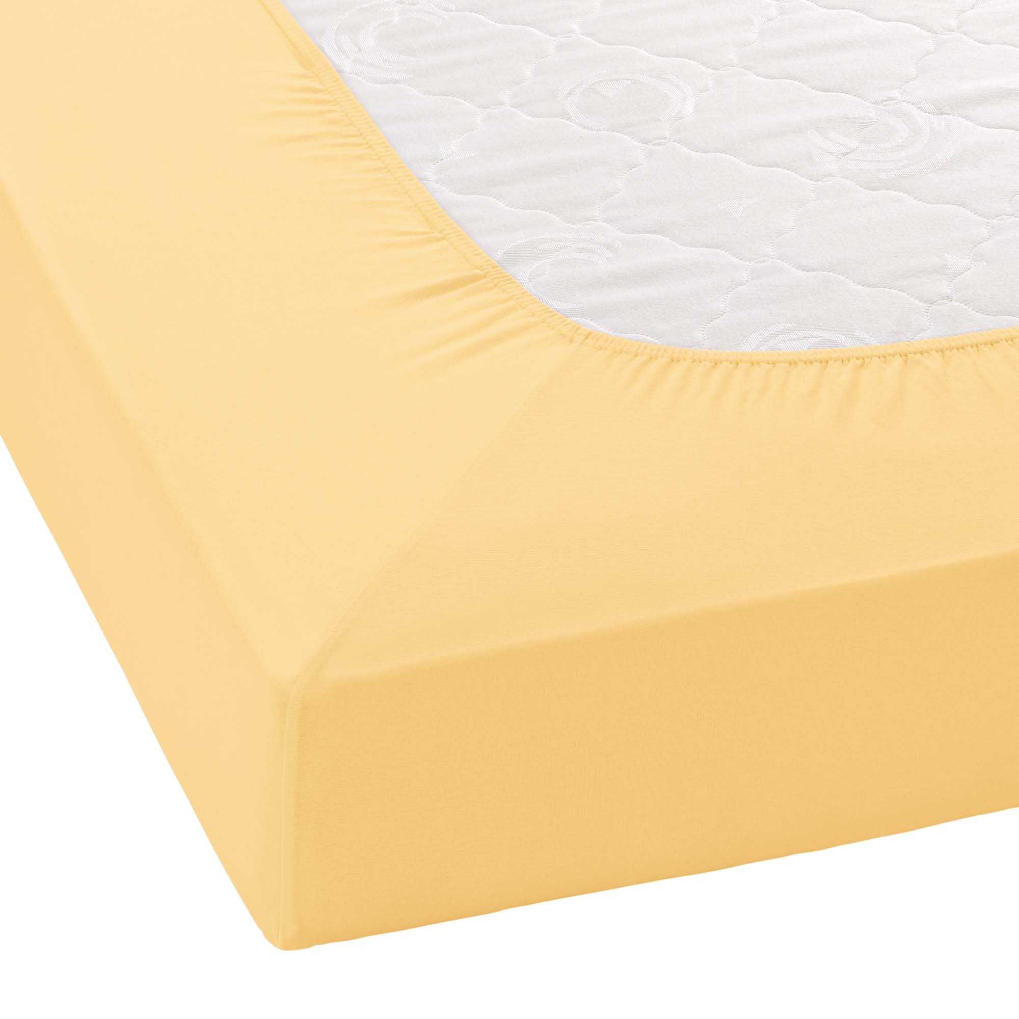 Janine Spannbettlaken ELASTIC 5002 Jersey Bettlaken mit Elasthan, 190 g/m², Jersey-Elasthan, Gummizug: rundum, (1 Stück), für Matratzen bis 35 cm Höhe, 95% Baum – Bild 3 von 4