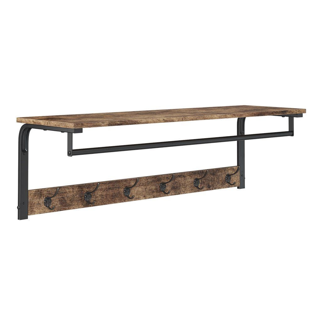 Garderobenschrank Fyrk, Eiche rustikal/Schwarz, 100 x 30 cm