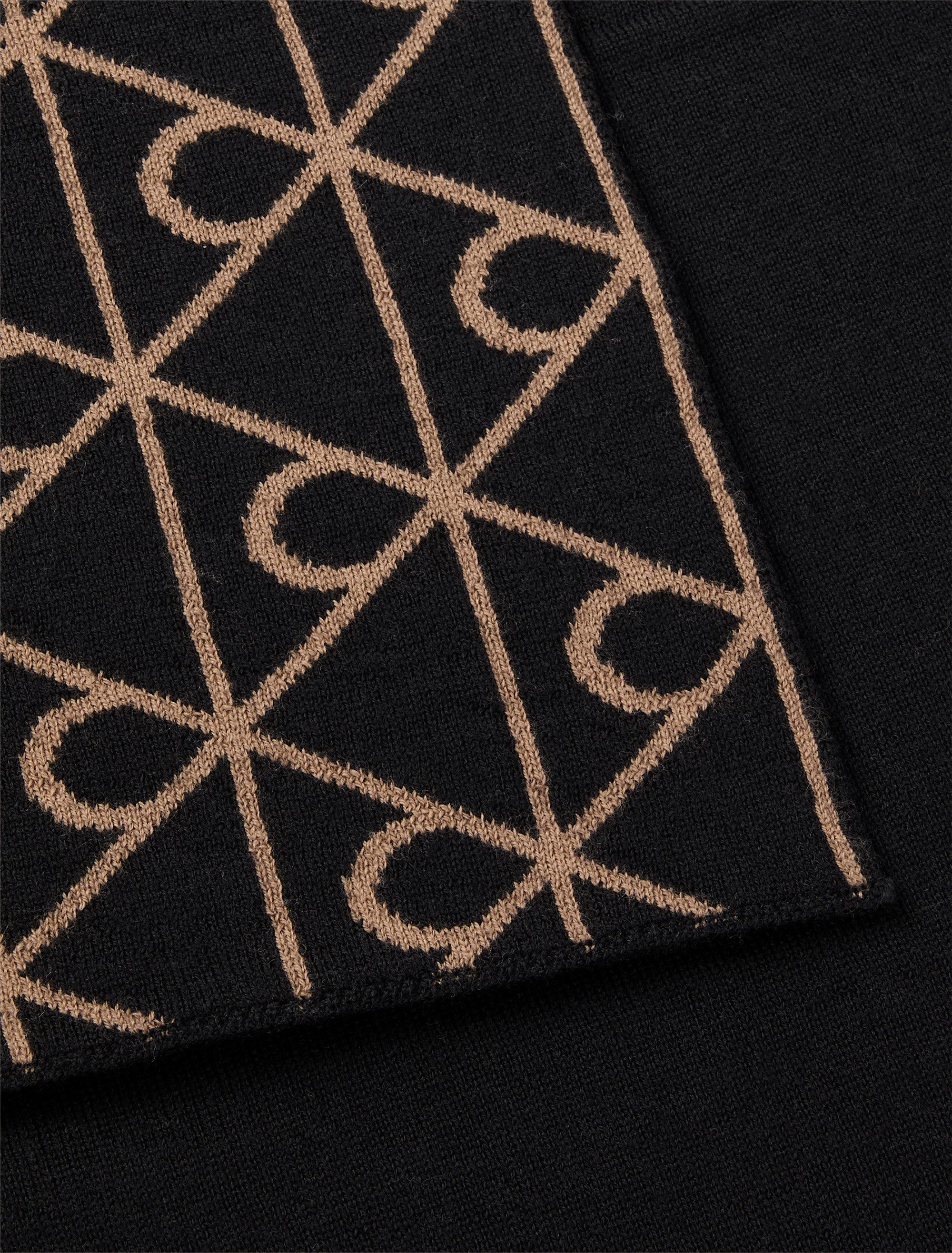 Calvin Klein Jeans Modetuch EMBLEM REVERSIBLE WOOL HW SCARF, mit Kaschmir-Anteil, Perfekt für den Alltag – Bild 4 von 4