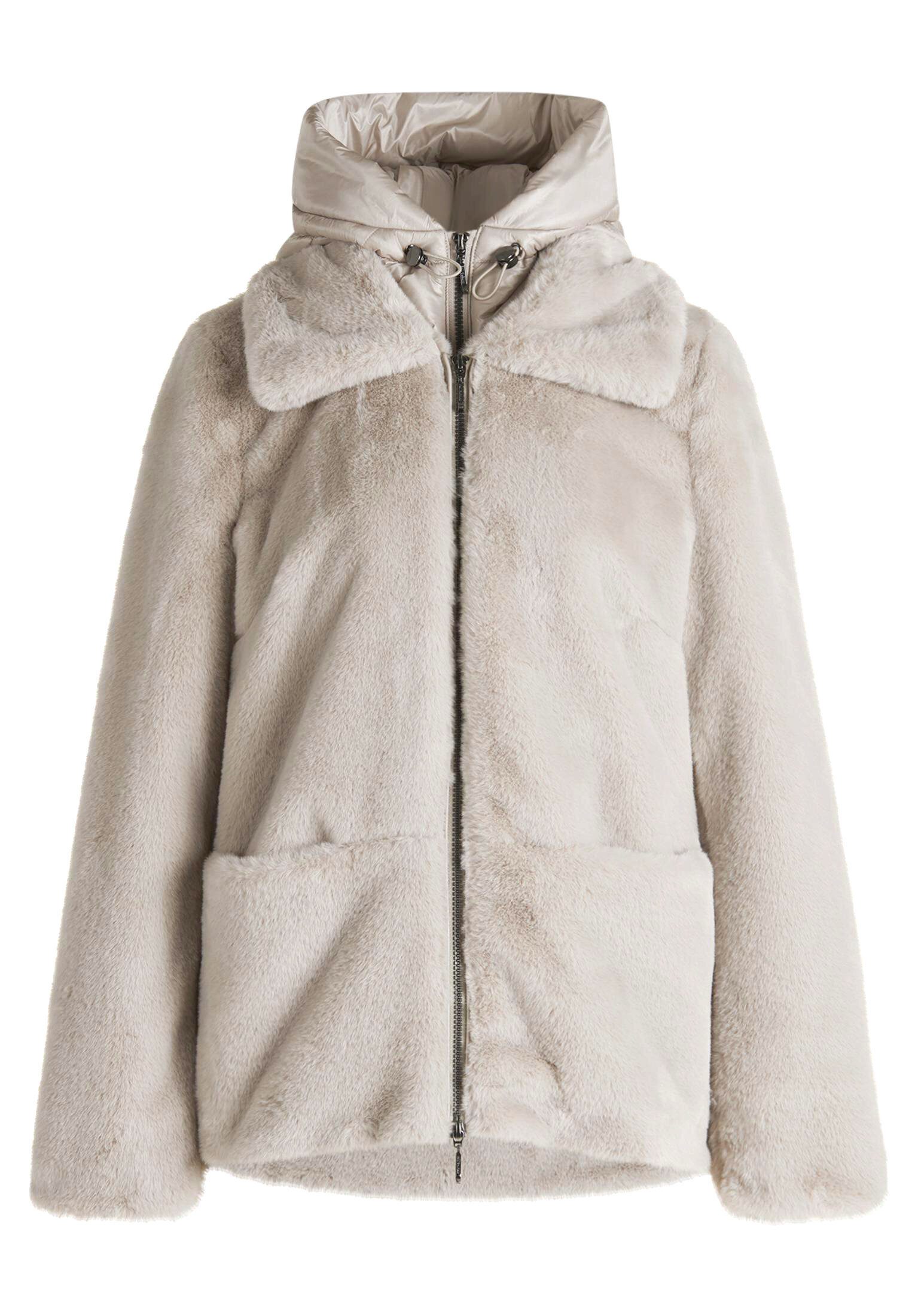 Amber & June Plüschjacke Damen mit abnehmbarem Westenteil – Bild 4 von 5