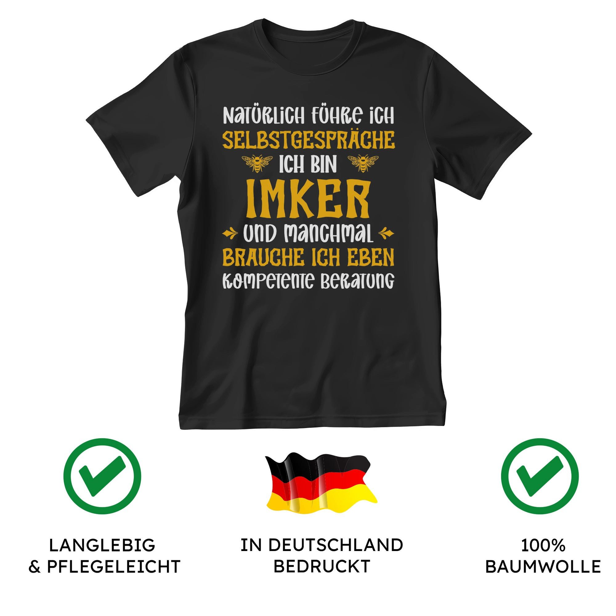 22Feels T-Shirt Imker Geschenk Männer Spruch Beruf Abschluss IN DEUTSCHLAND BEDRUCKT
