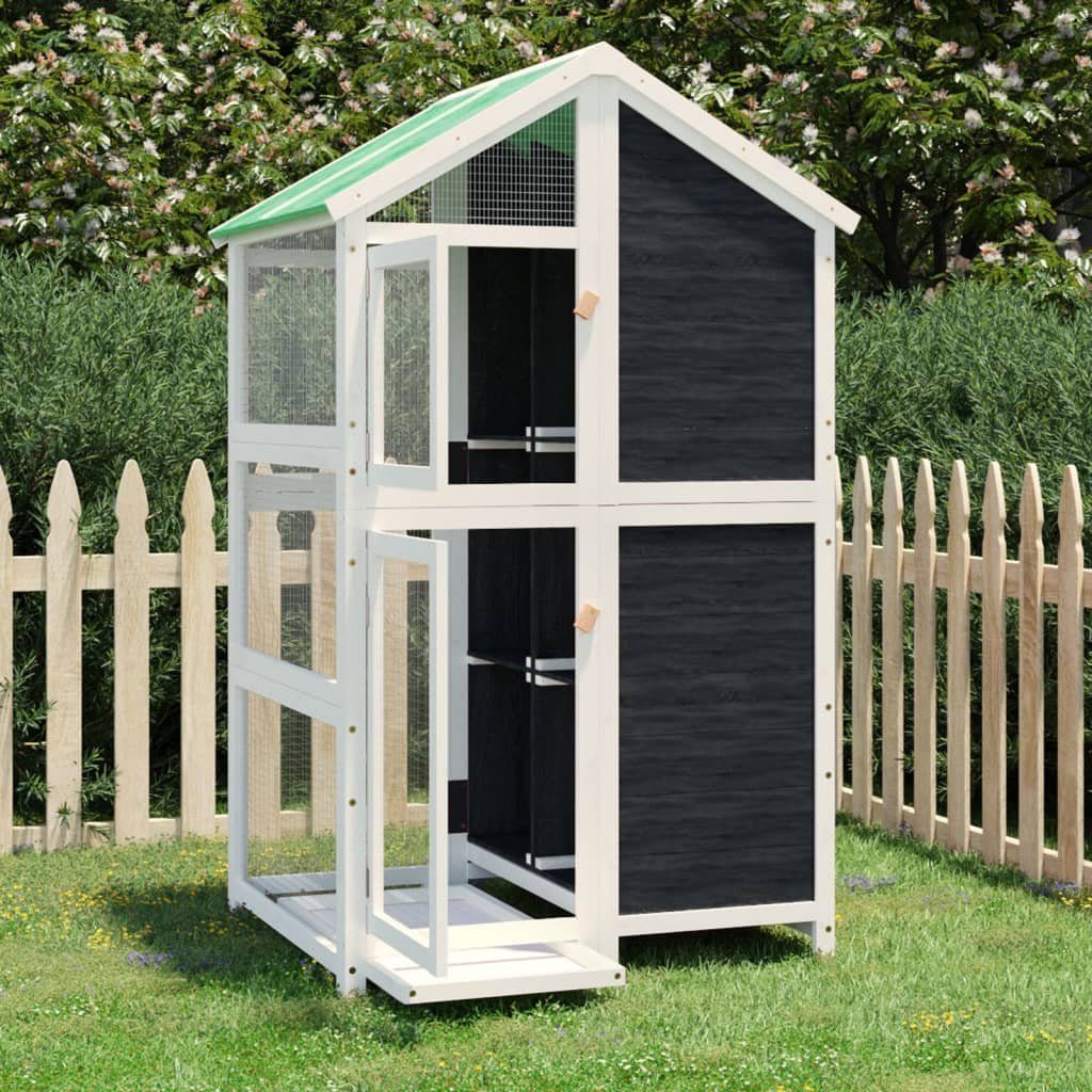 Vogelkäfig 100 Cm Lang 50 Cm Breit 80 Cm Hoch vidaXL Voliere Vogel Käfig Voliere Draußen Außen Outdoor Mokka
