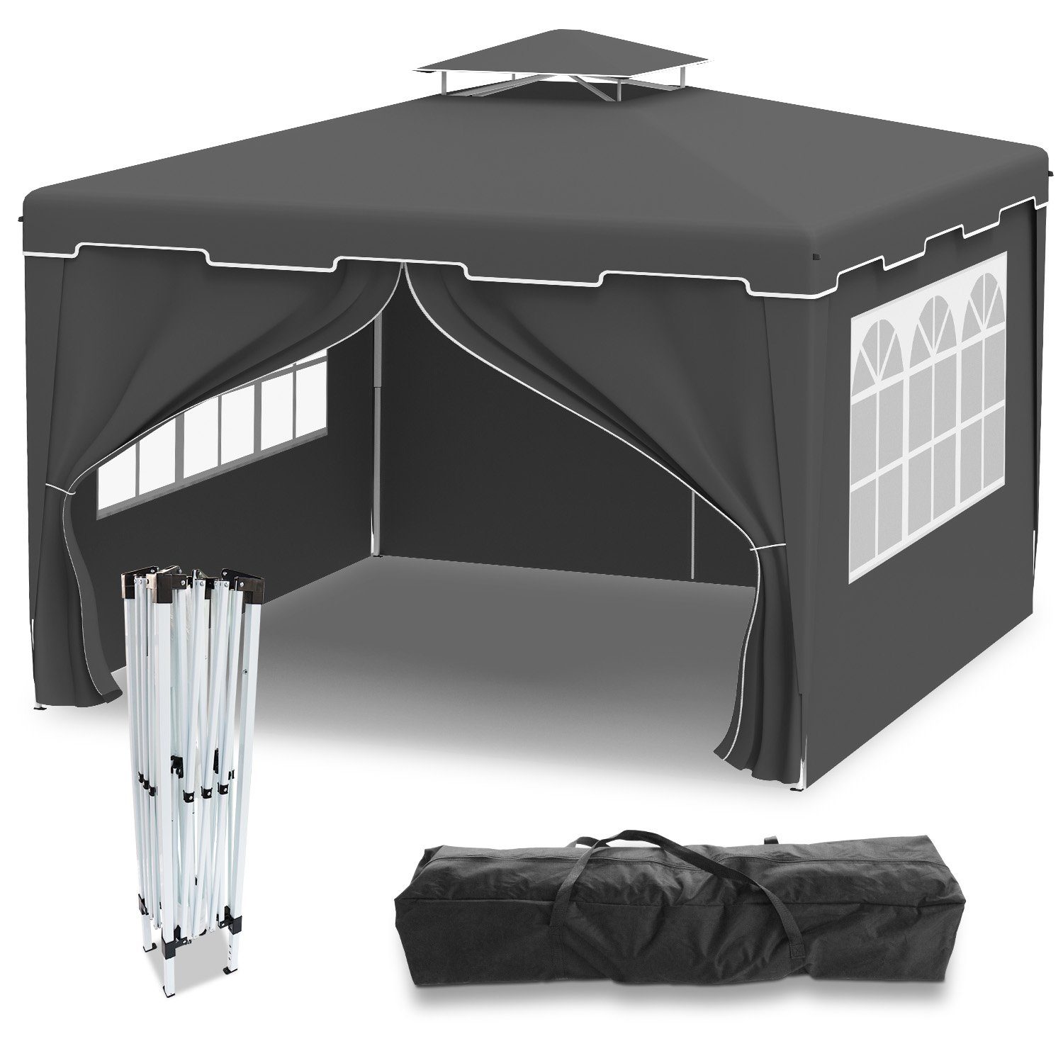 HOMALL Faltpavillon Pavillons 3x3m Flatpavillon Wasserdicht Gartenpavillon