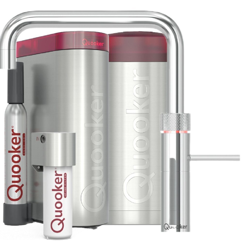 QUOOKER Küchenarmatur Fusion Square COMBI Reservoir, CUBE verchromt FNSCHR COMBI CUBE2 *inkl. 7 JAHRE GARANTIE*