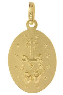 trendor Kette mit Anhänger Milagrosa Anhänger Gold 585 Madonna + Vergoldete Silberkette