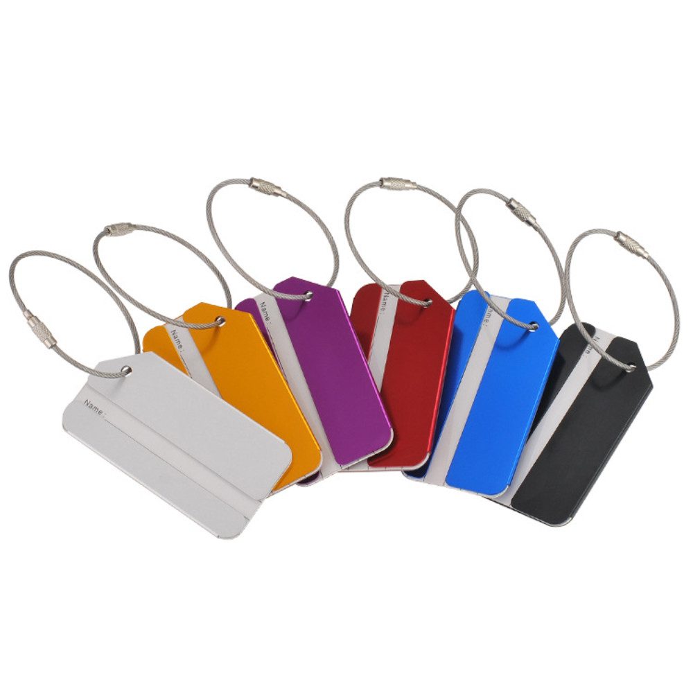 Blusmart Gepäckanhänger Kofferanhänger (6 Farben, 1-St., Gepäckanhänger aus Aluminium) Gepäckanhänger aus Metall