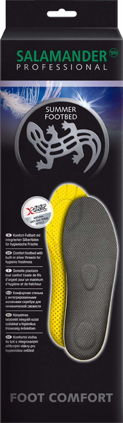 - Footbed Silberfäden Komfort hygienische mit Frische für Fußbett Salamander Summer Fußbetteinlage Integrierten
