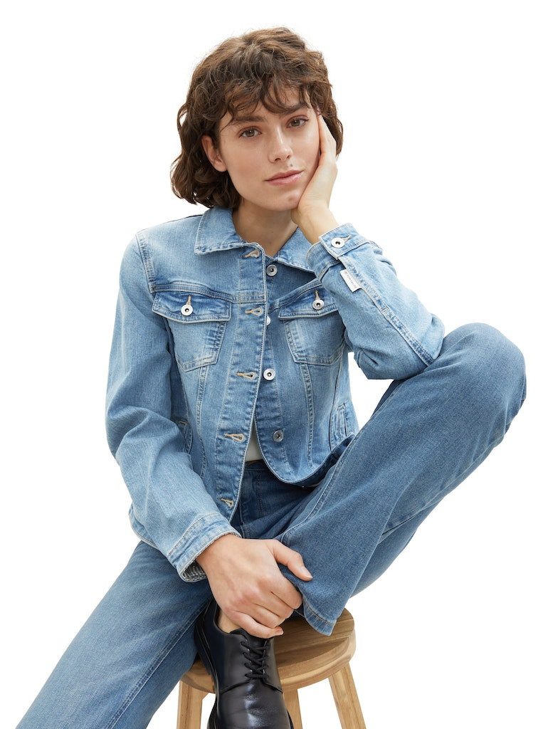 TOM TAILOR Jeansjacke Hemdjacke Langärmlig mit Kentkragen und Knopfleiste günstig online kaufen