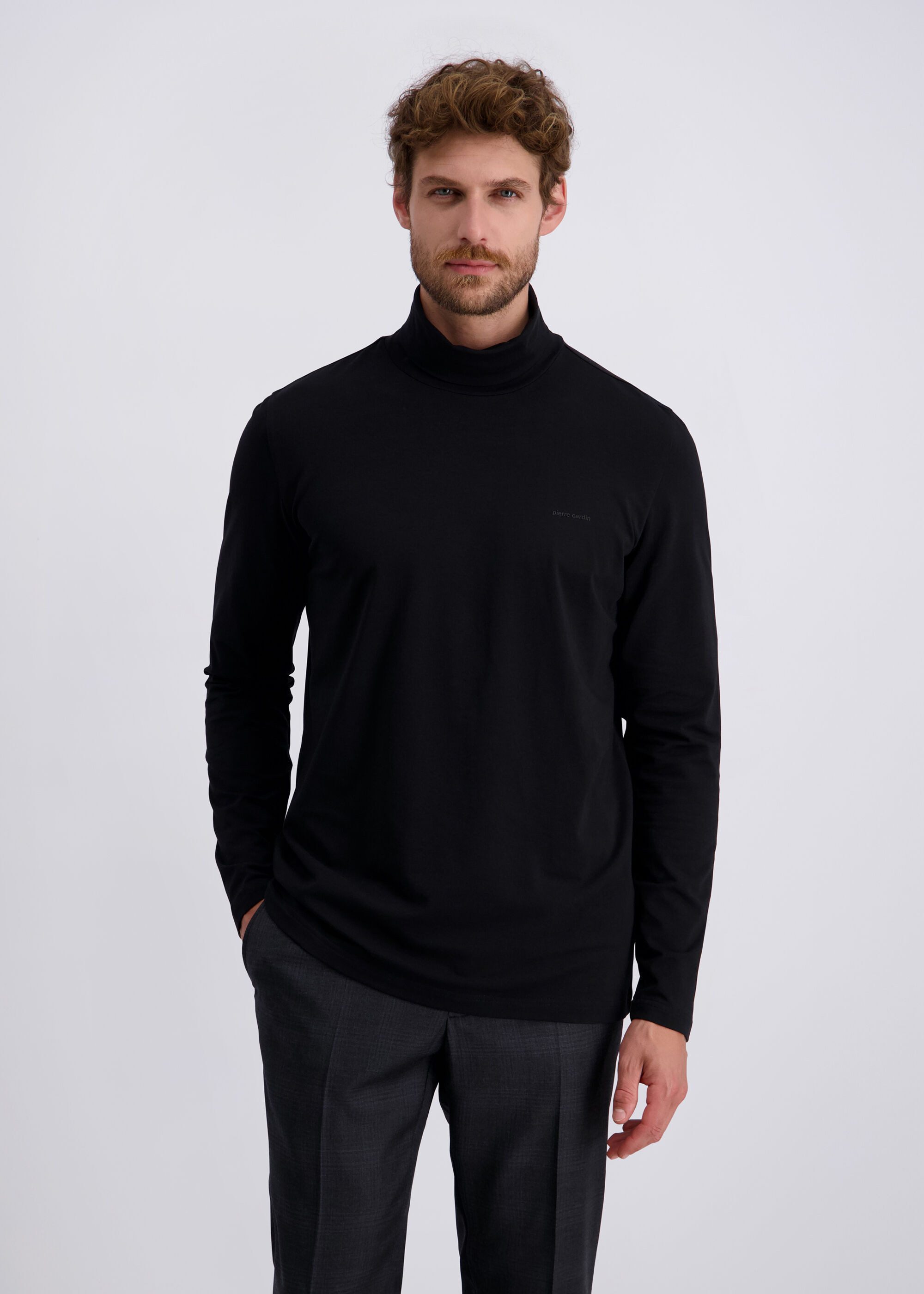 Pierre Cardin Langarmshirt (1-tlg) Mit Rollkragen günstig online kaufen