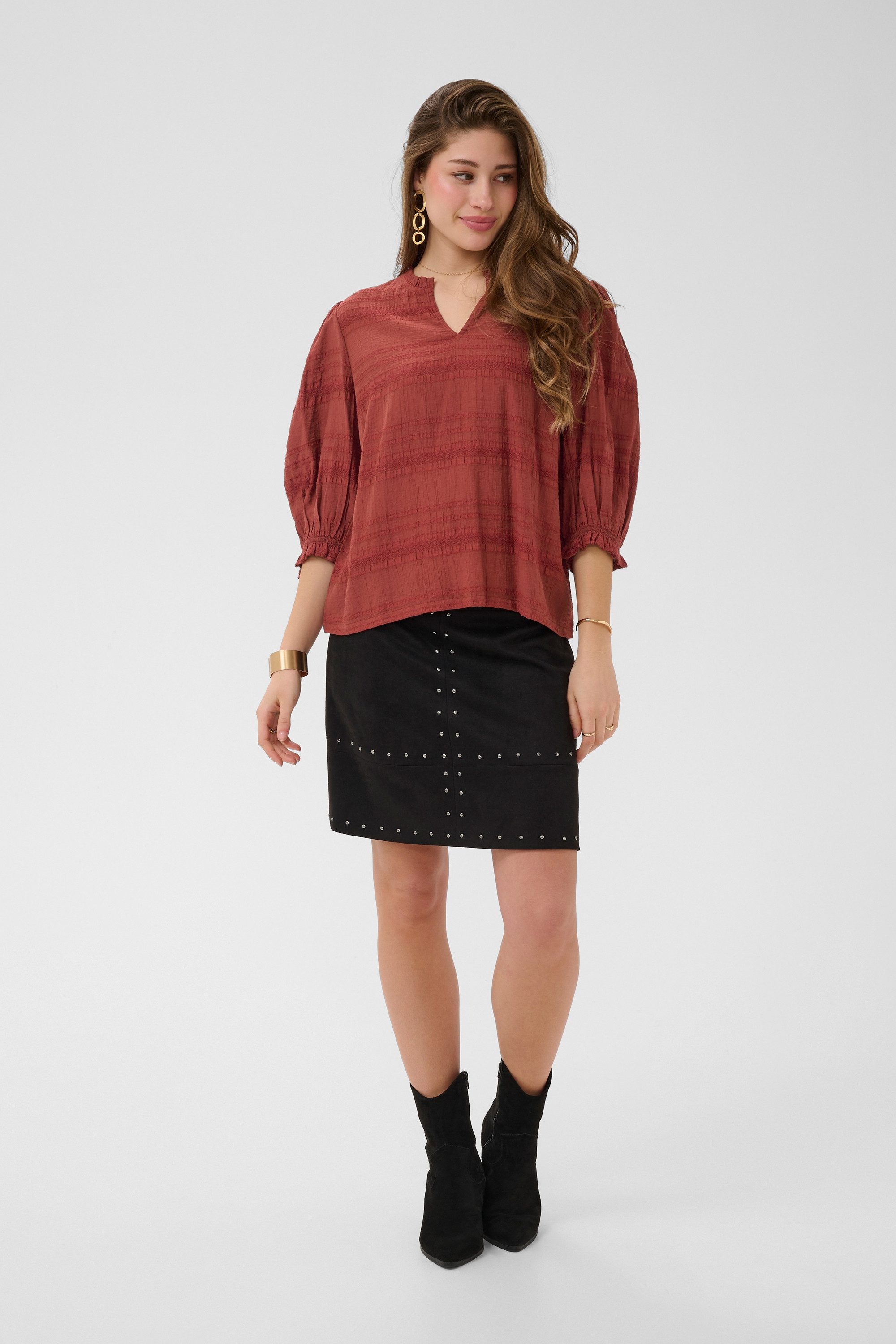 Cream Kurzarmbluse Kurzarm-Bluse CRLyc