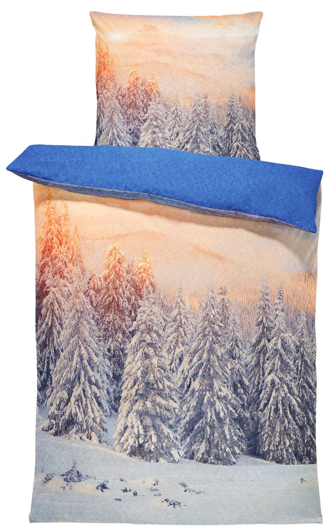 One Home Bettwäsche Winterlandschaft, Fleece, 4 günstig online kaufen
