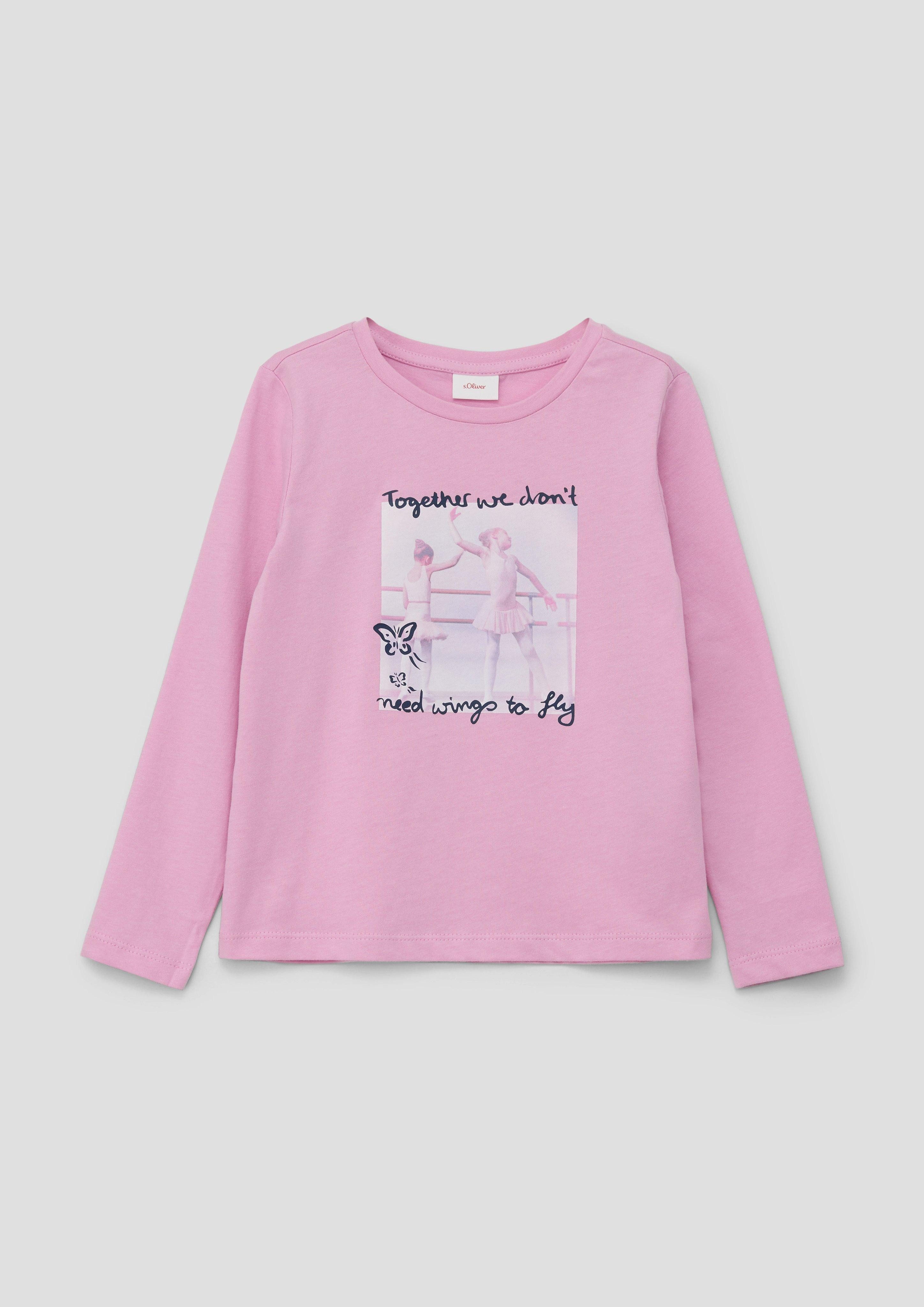 Langarmshirt Langarmshirt aus Baumwolle mit Fotoprint