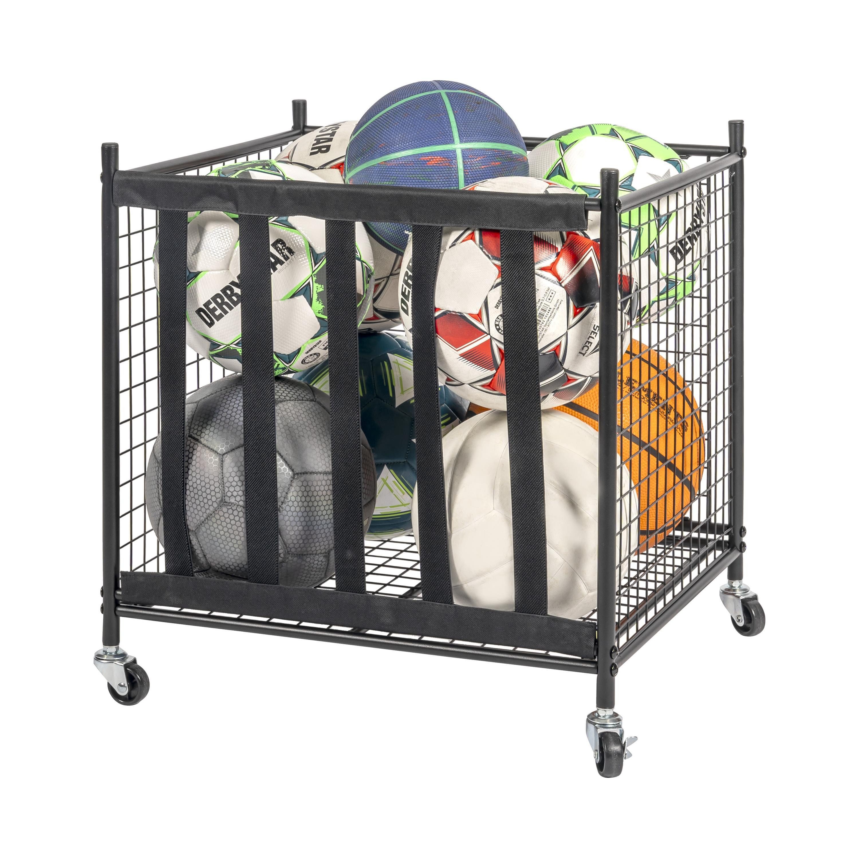 eluno Sportgeräte-Regalwagen Sportball-Aufbewahrungswagen, stapelbarer Ballwagen, 1-tlg., stapelbar