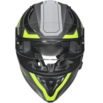 rueger-helmets Motorradhelm RT-826 COM Bluetooth Motorradhelm Integralhelm Pinlock Quad Fullface Sturzhelm HelmRT-826COM Black Neon XS