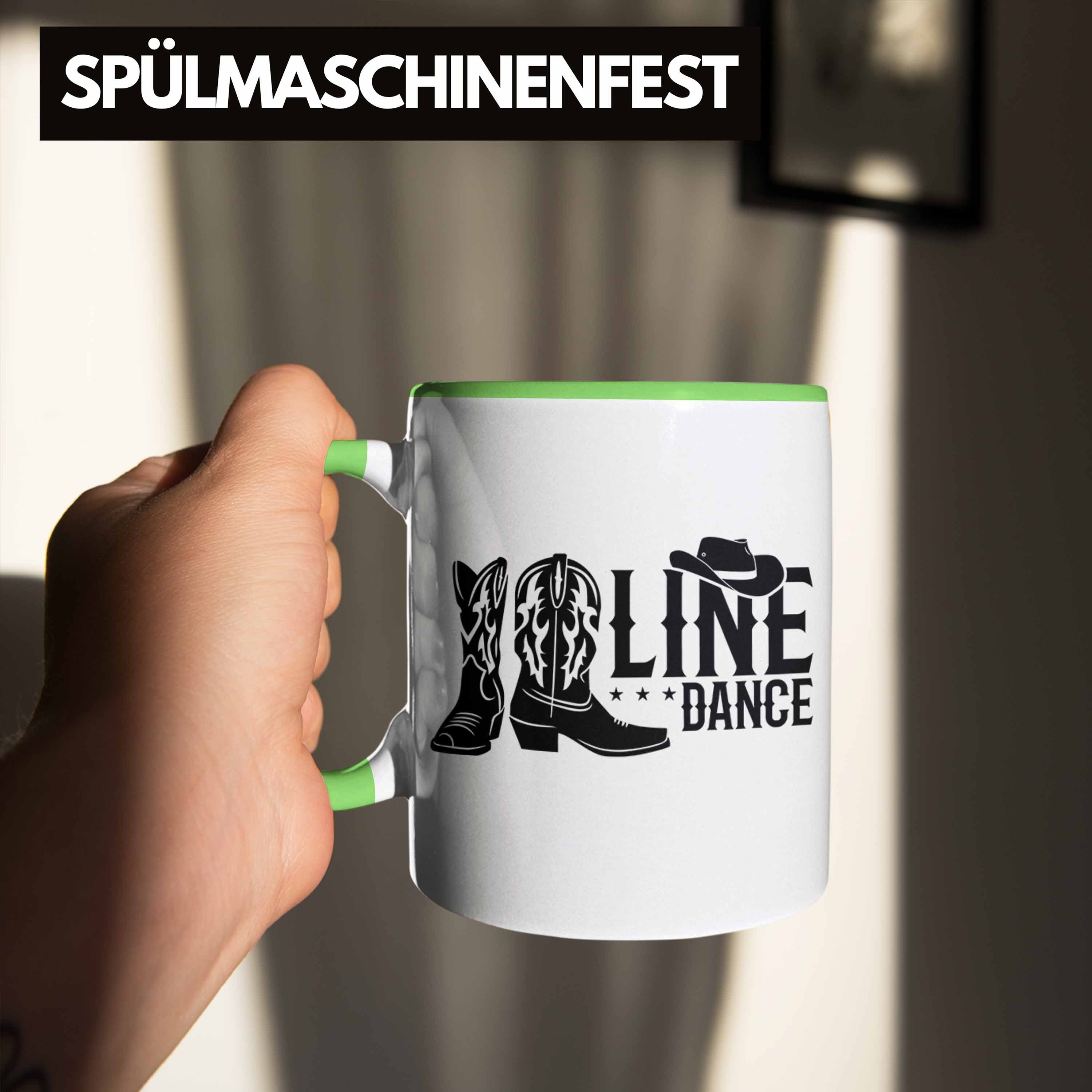 Linedance Trendation Tasse Line Tasse Dance Kafffeetasse Spruch Geschenk Grün Spruch