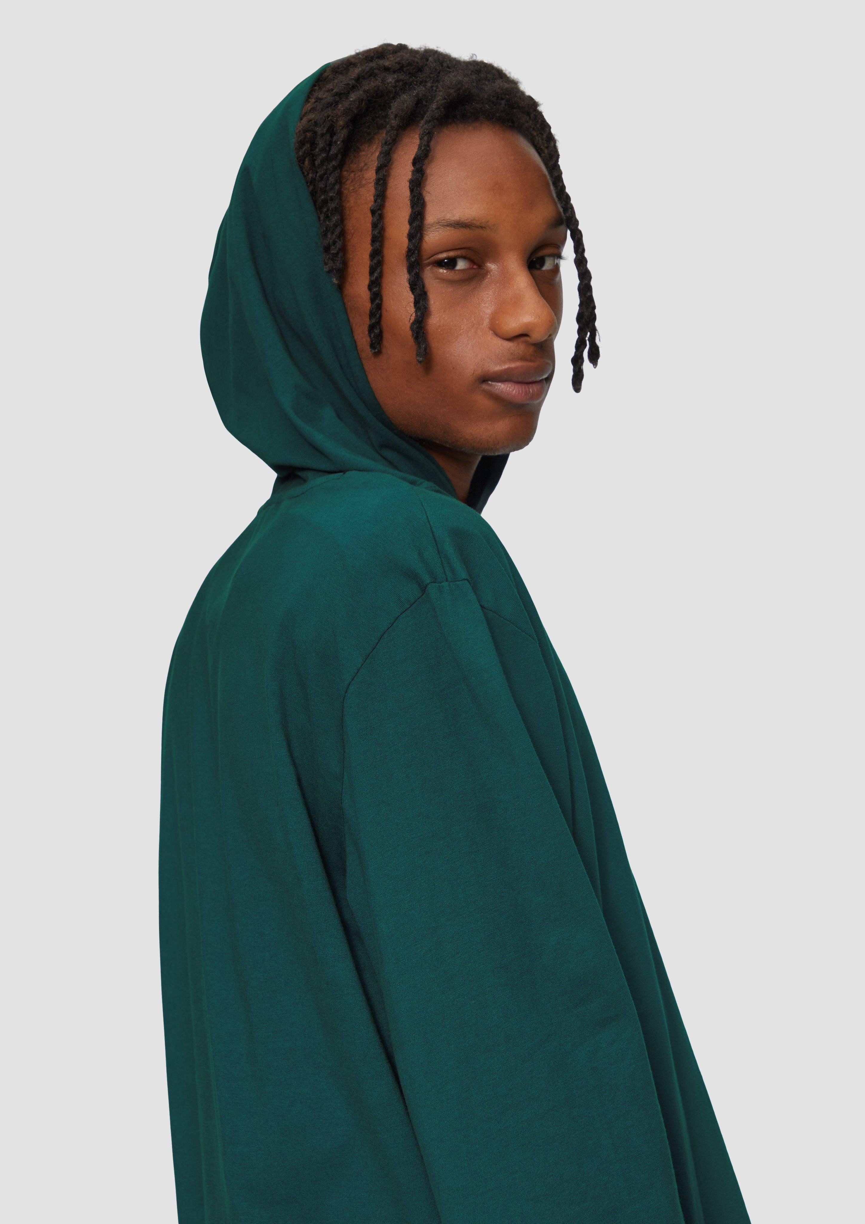 QS Langarmshirt Longsleeve mit Kapuze Garment günstig online kaufen