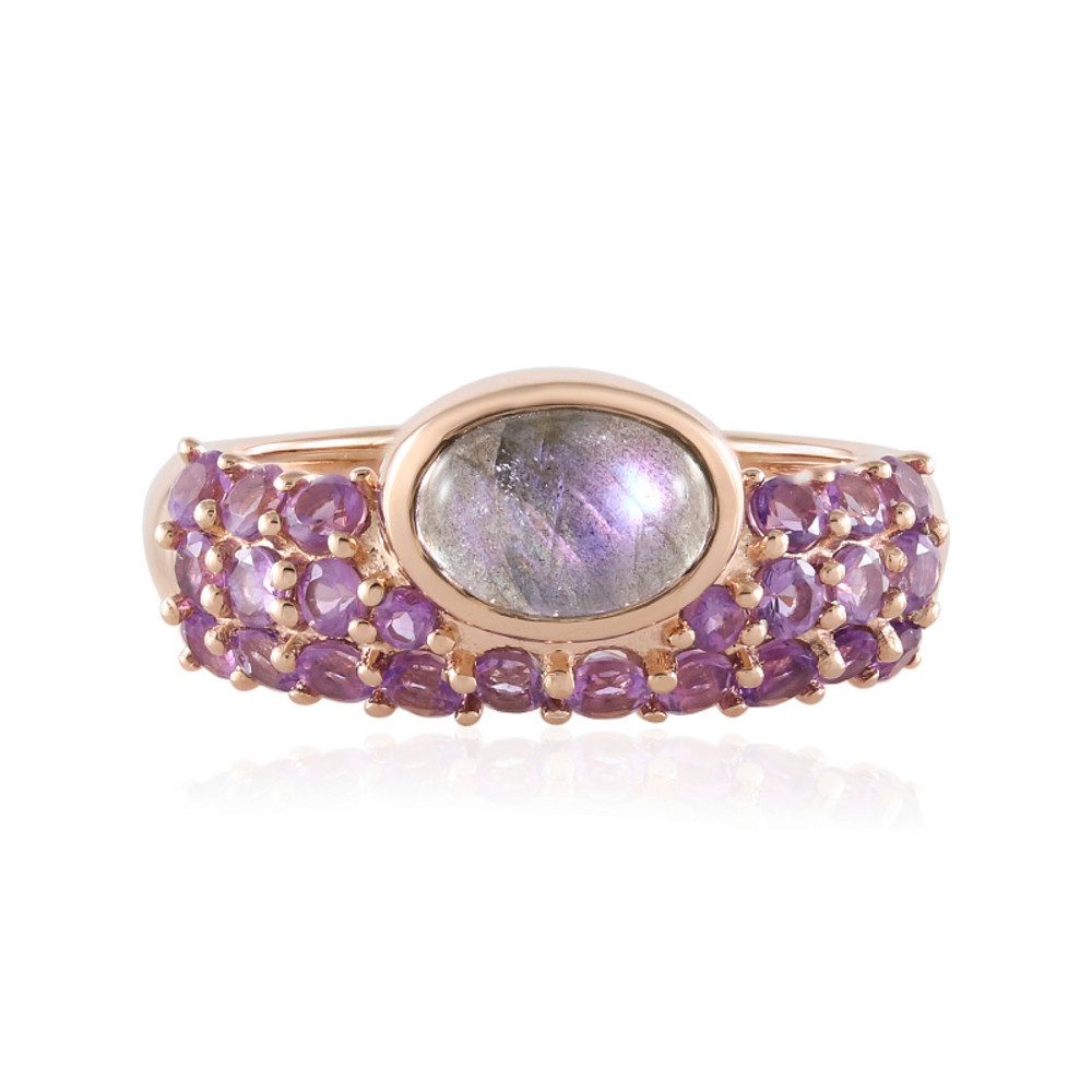 Cavill Silberring Lila Maniry Labradorit Rose günstig online kaufen