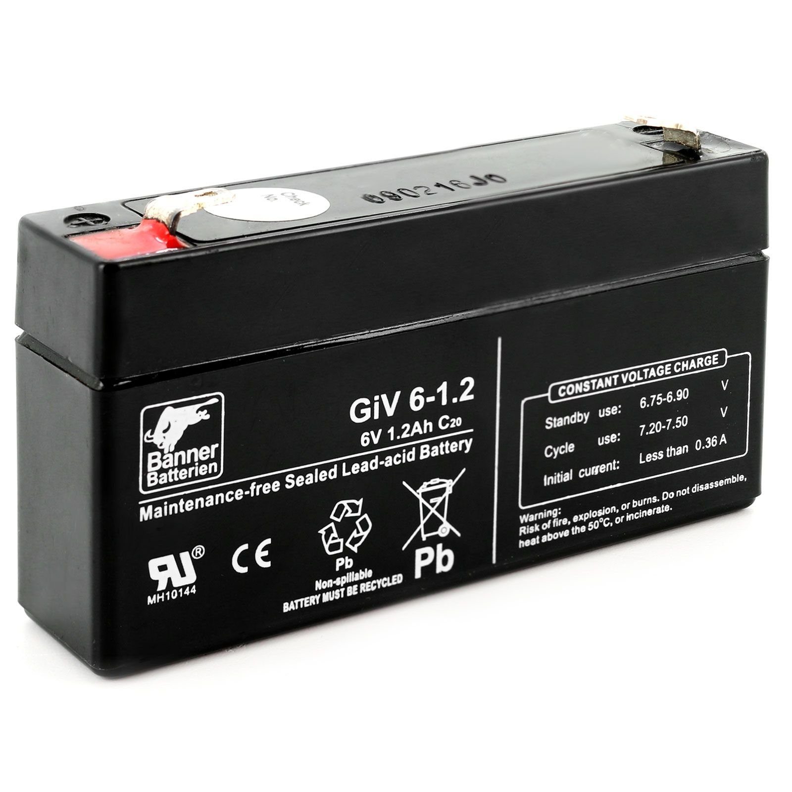 Banner Batterien Batterie Stand by Bull 6 Volt 1,2Ah GiV 06-1.2 Batterie, 6 Volt 1,2Ah GiV 06-1.2