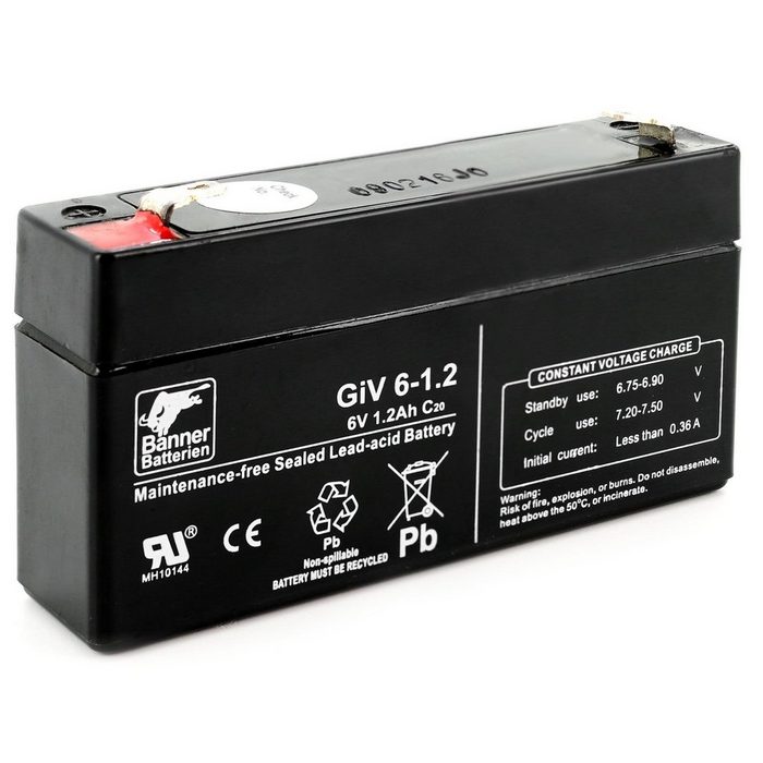 Banner Batterien Batterie Stand by Bull 6 Volt 1 2Ah GiV 06-1.2 Batterie 6 Volt 1 2Ah GiV 06-1.2