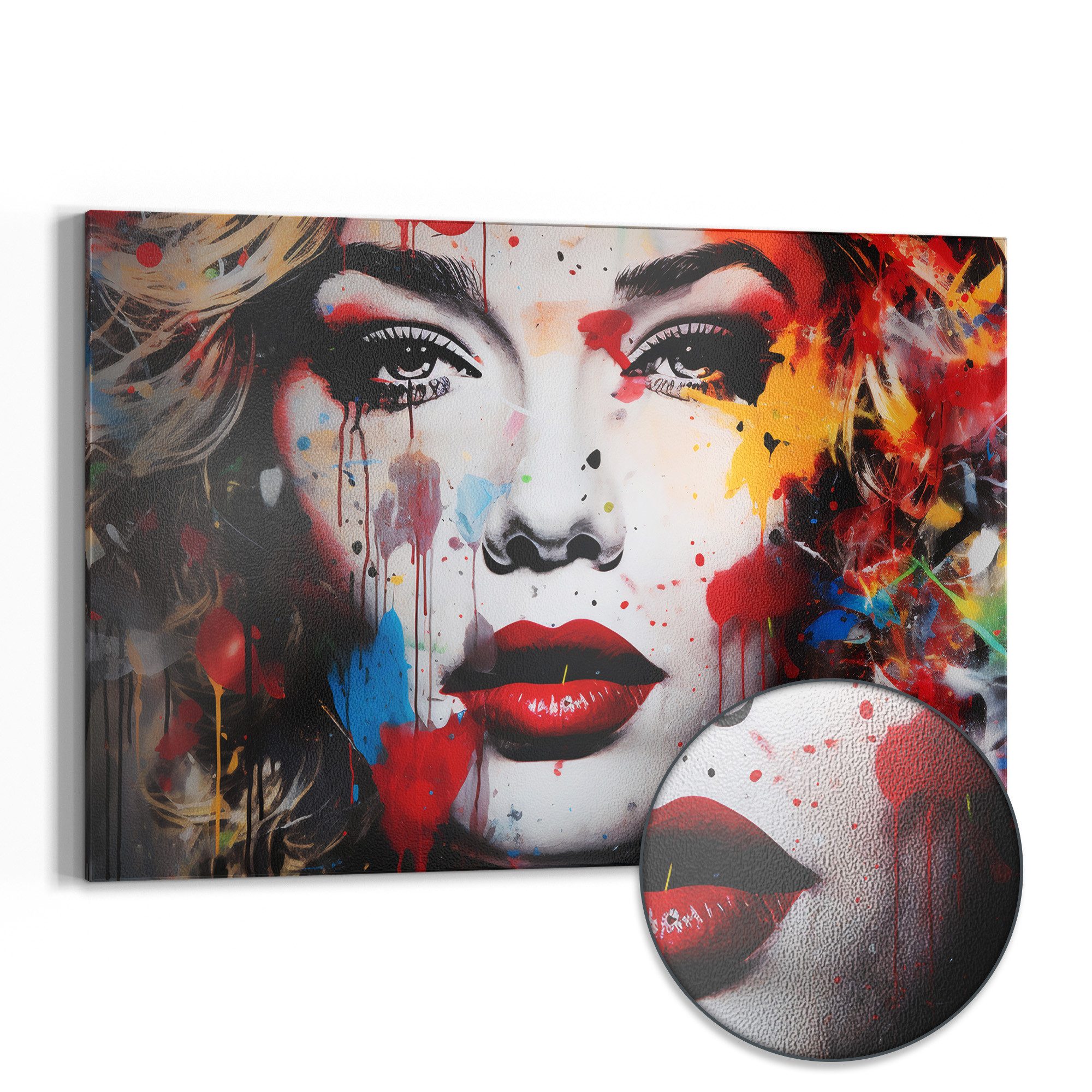 DEQORI Magnettafel 'Pop Star Farbexplosion', Metall Whiteboard für alle Magnete, Magnetboard magnetisch