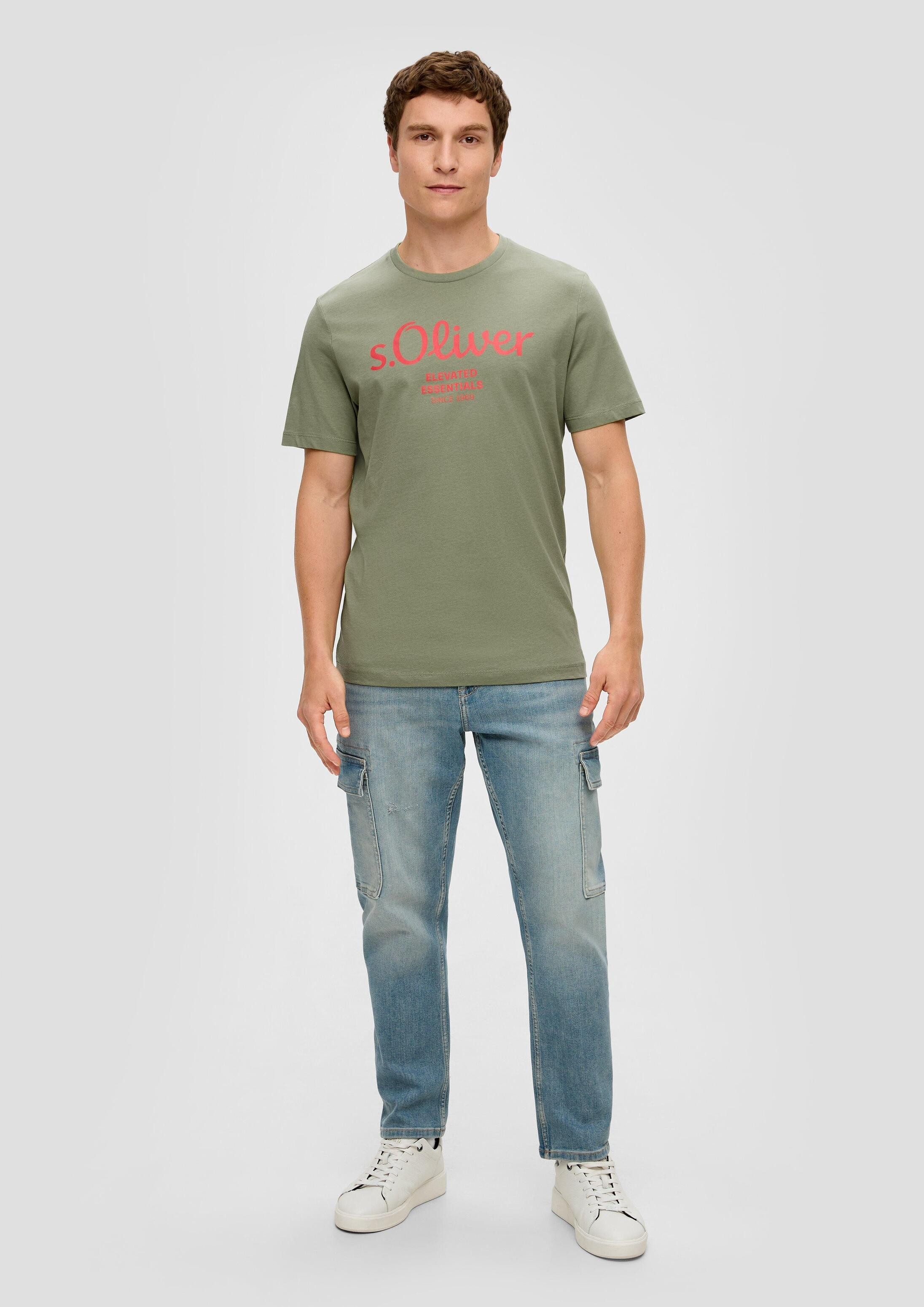 s.Oliver Kurzarmshirt T-Shirt T-Shirt mit Frontprint