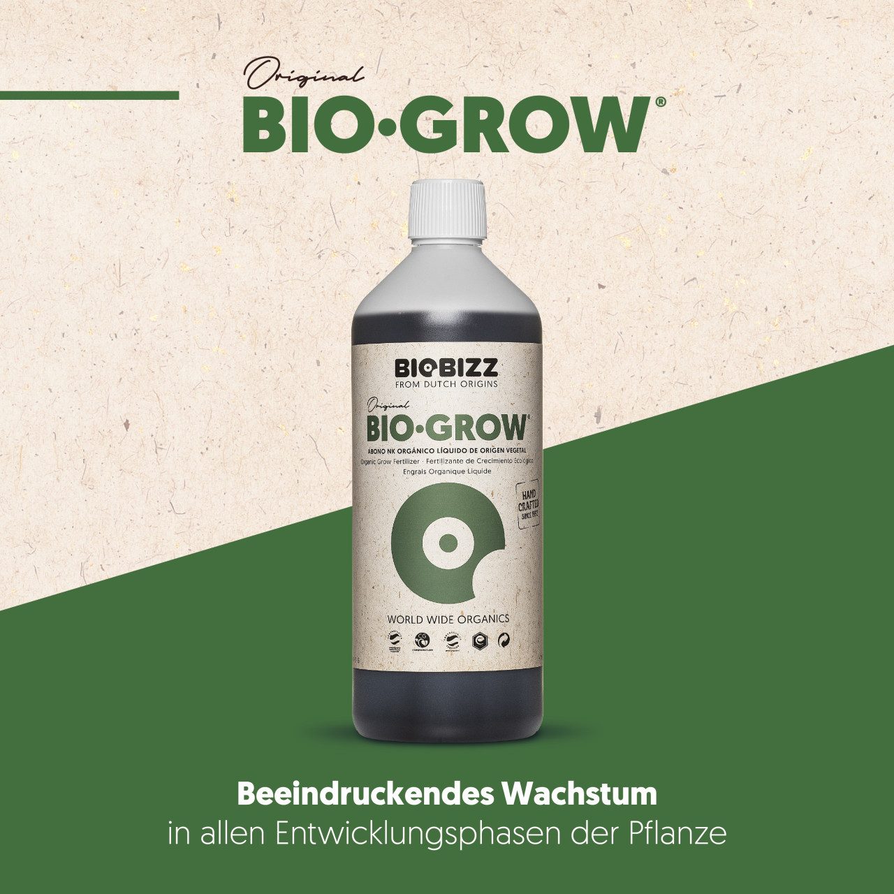 Biobizz Pflanzendünger BioBizz Grow Dünger Bio-Grow 1 L, Bio