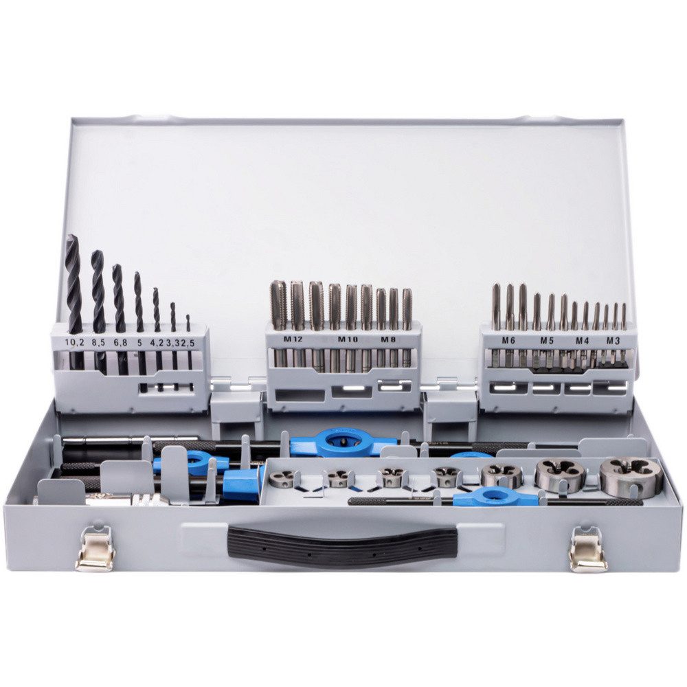 GSR Germany Gewindeschneider GSR 00708080 Gewindeschneidsatz 45teilig HSS-G metrisch M3 - M12