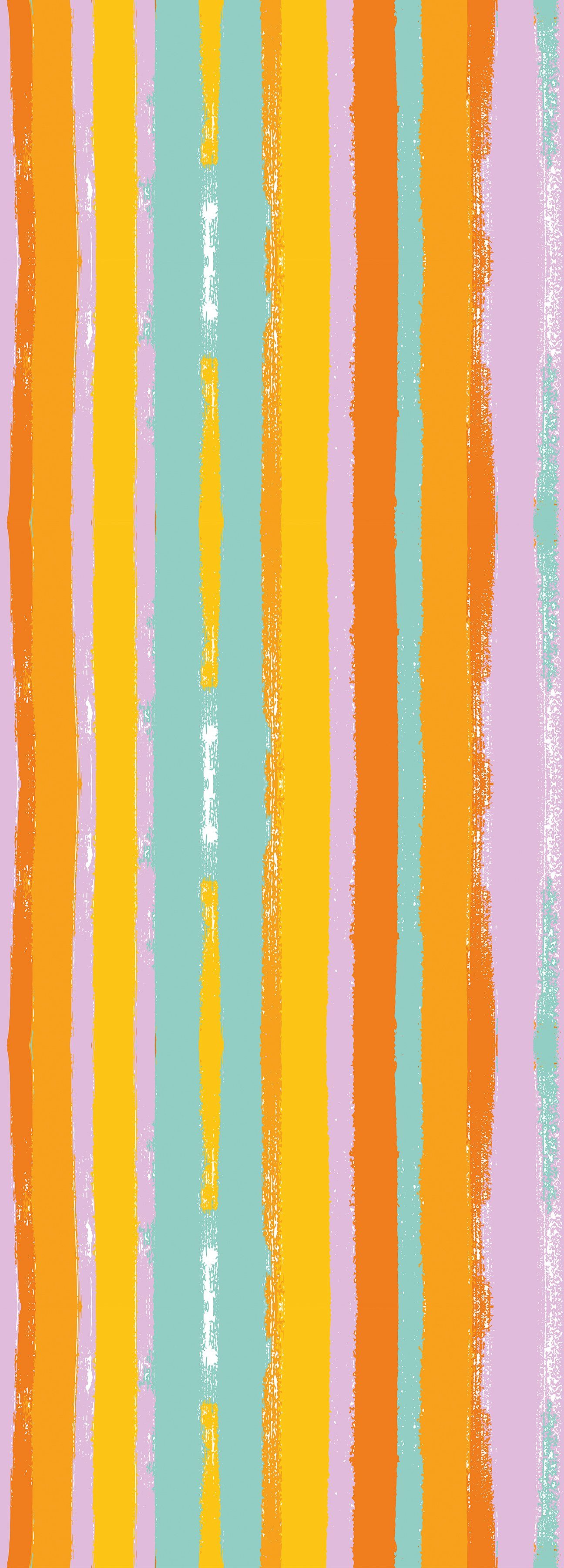 queence Vinyltapete Streifen-Bunt, glatt, Streifen, 90x250cm, selbstklebend, kinderleichte Anbringung, Sticker