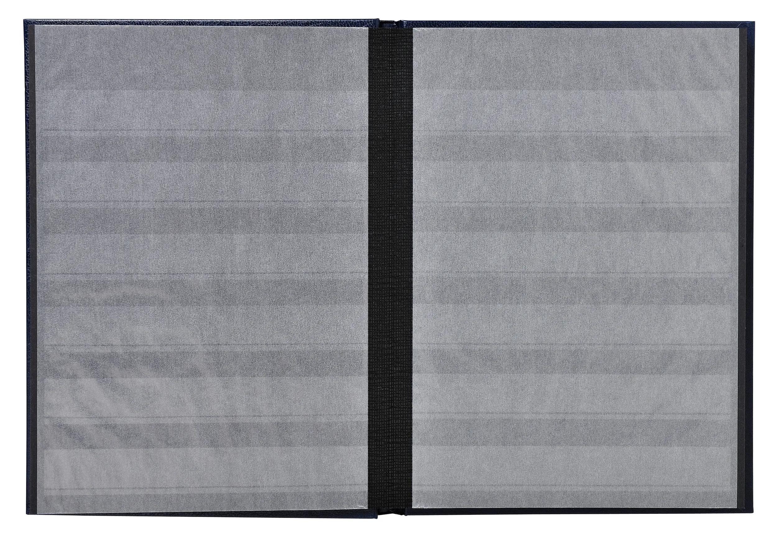 EXACOMPTA Münzetui Briefmarken Einsteckalbum Halbleder 32 Seiten 165x225cm Schwarz 21141E, Fotoalben Sammler