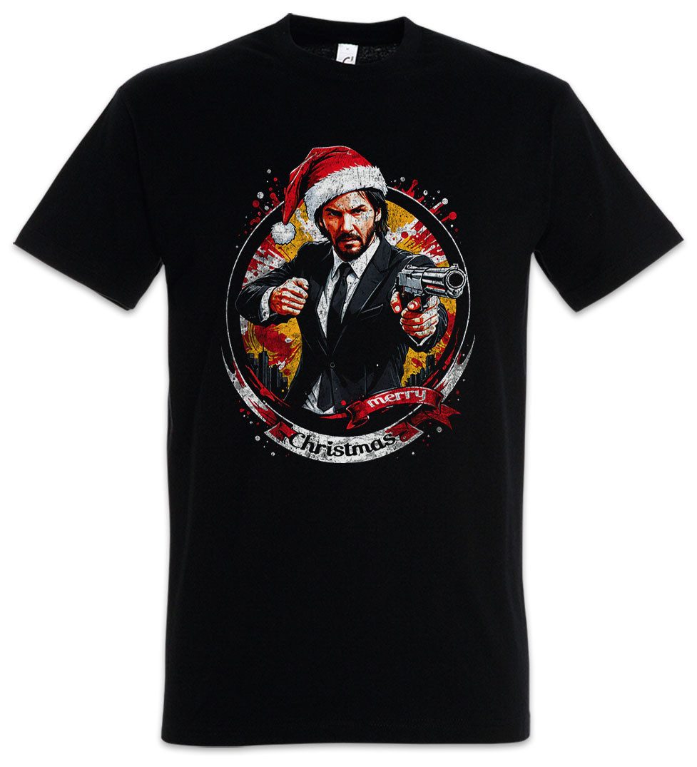 Urban Backwoods Print-Shirt Merry John Christmas Herren T-Shirt Happy Santa X-Mas Claus Wick (1-tlg) Weihnachten Weihnachtsmann Nikolaus Winston