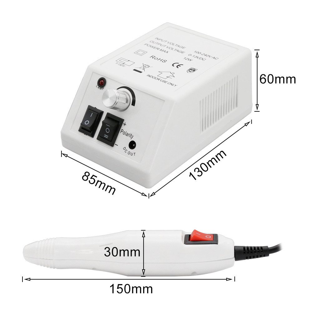 Clanmacy Maniküre-Pediküre-Set Elektrische Nagelfräser Nagelfeile Fußpflegegerät Maniküre 20000U/min, Nagelmaschine, Für Acrylarbeiten geeignet