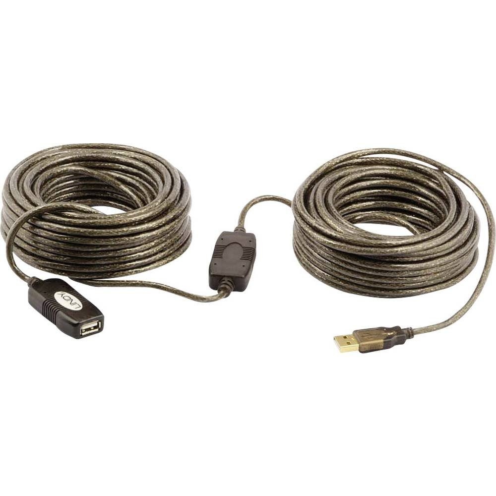 Lindy USB 2 Aktiv-Verlängerung 20m 42631 USB-Kabel, (20.00 cm)