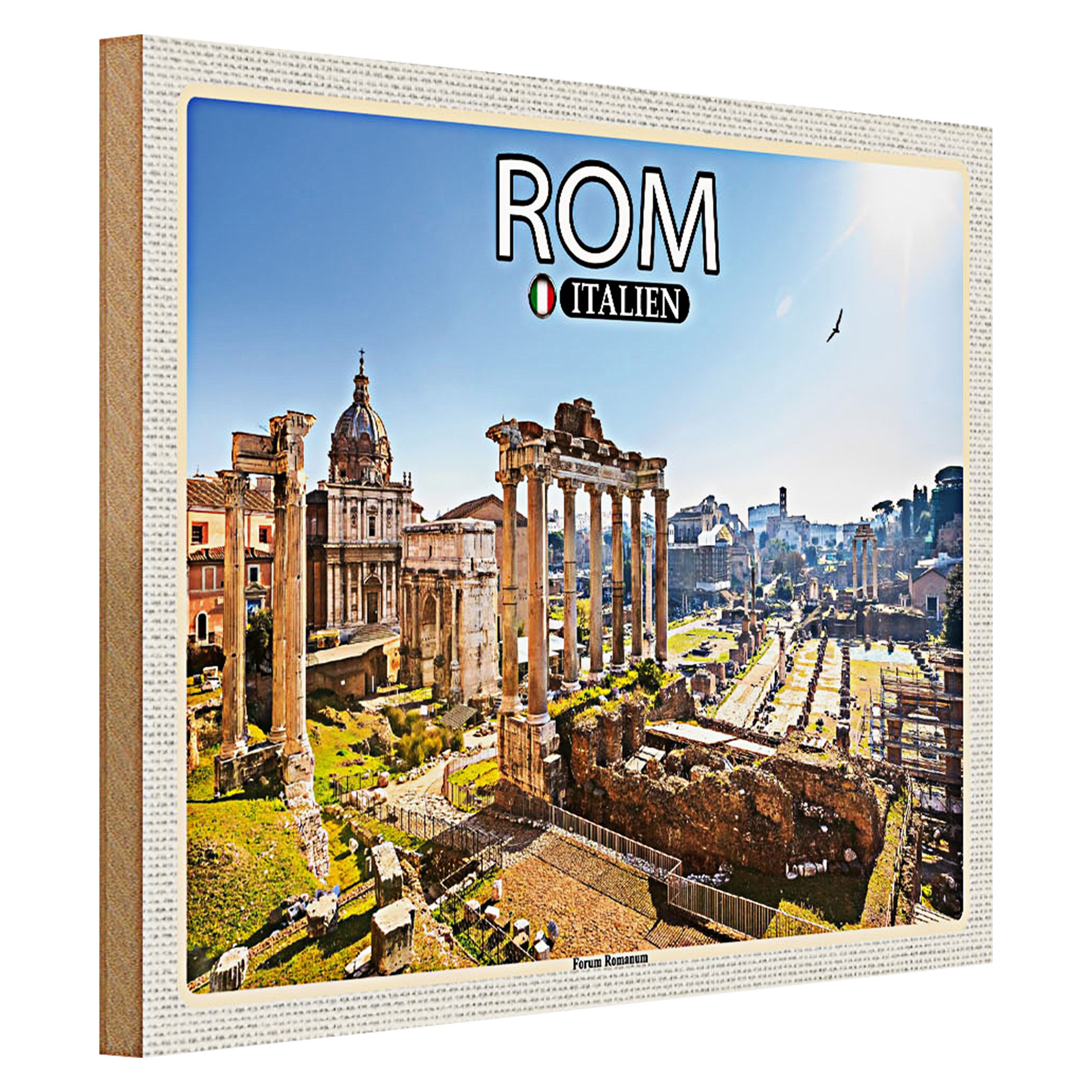 Roomando Holzbild Reise Rom Italien Forum Romanum 40x30cm