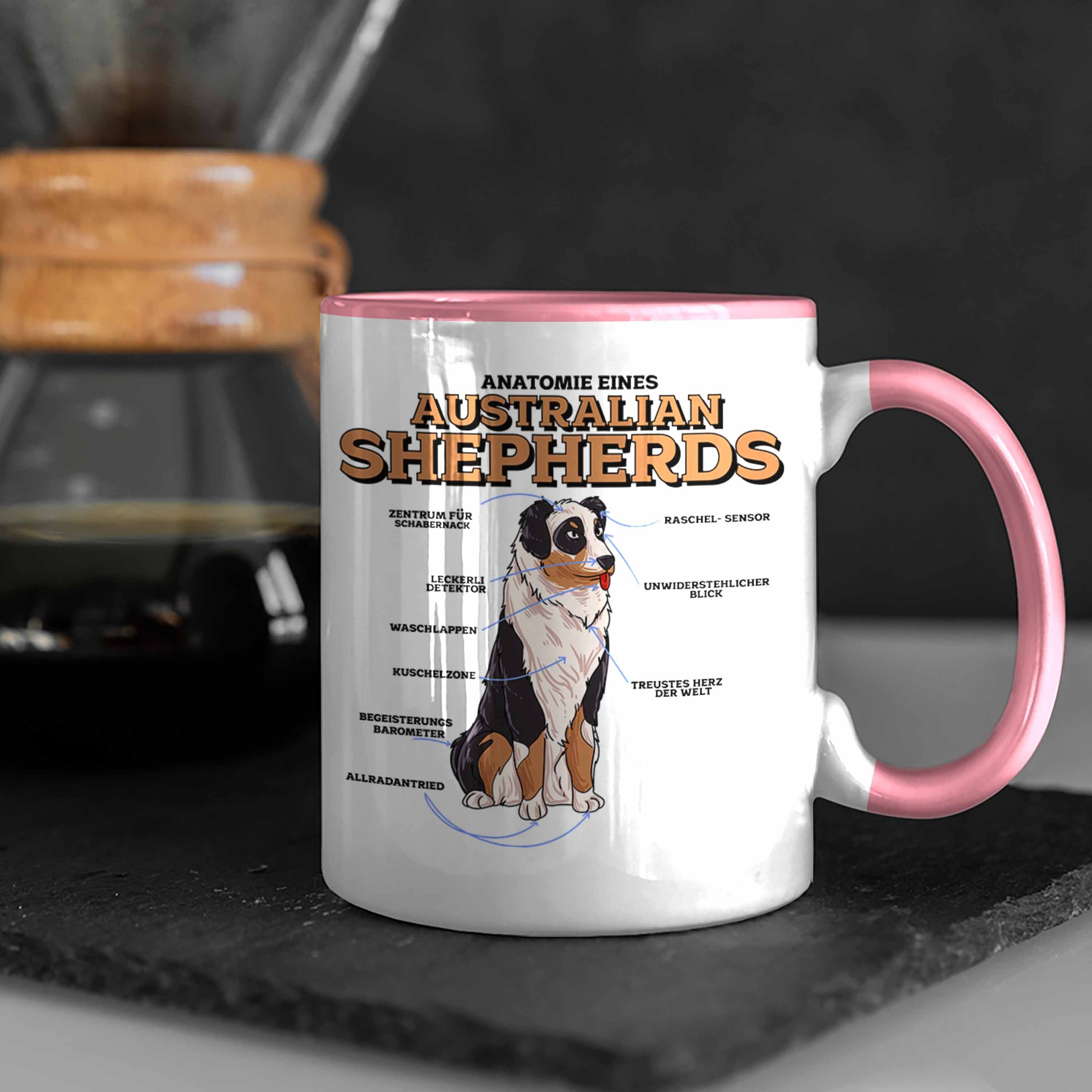 Trendation Tasse Lustige Tasse für Rosa Geschenkidee Australian Shepherd Liebhaber