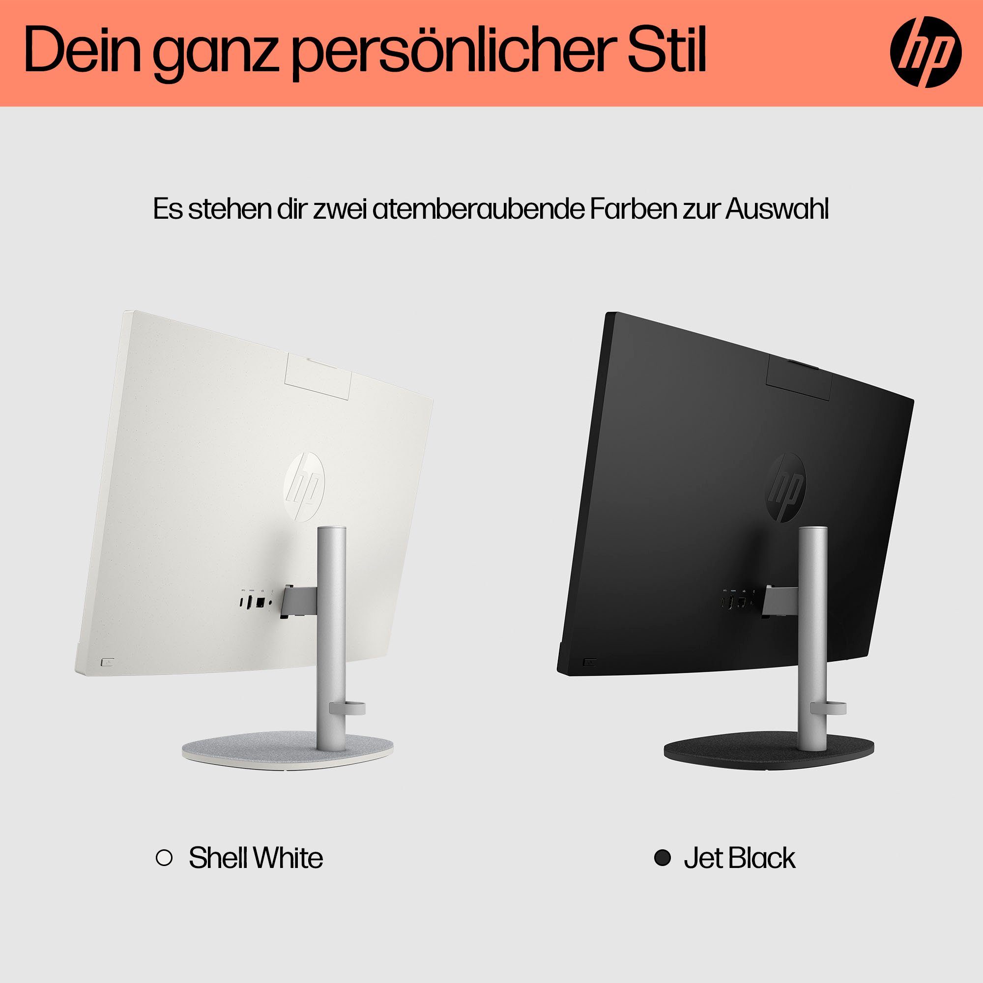 HP 24-cr0231ng All-in-One PC (23,8 Zoll, AMD Ryzen 7 7730U, Radeon Graphics, 16 GB RAM, 512 GB SSD, Luftkühlung) – Bild 4 von 5