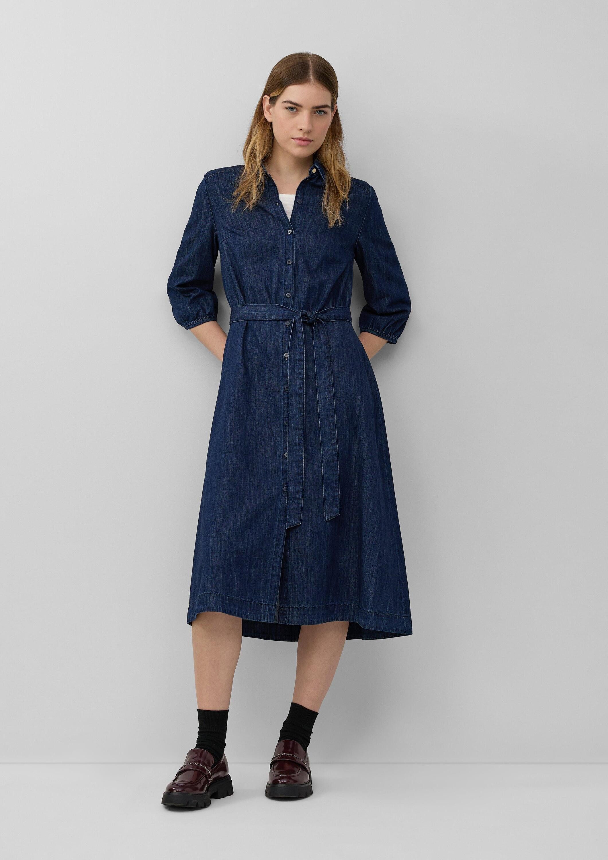 s.Oliver Midikleid Kleid Jeanskleid mit 3/4-Ärmeln günstig online kaufen