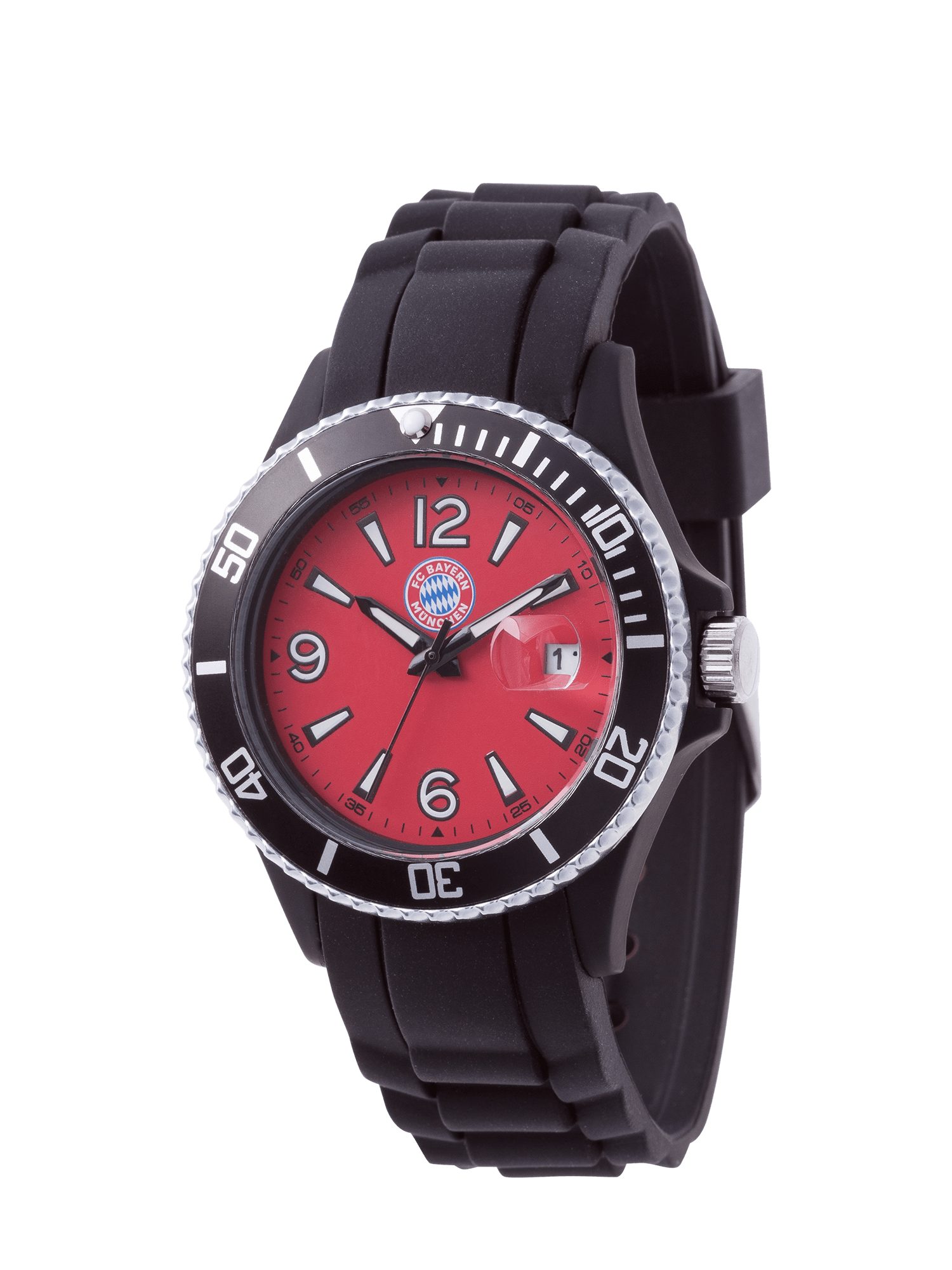 FC Bayern München Wecker FC Bayern München Fanuhr I Armbanduhr I Erwachsene I Schwarz I Fußball