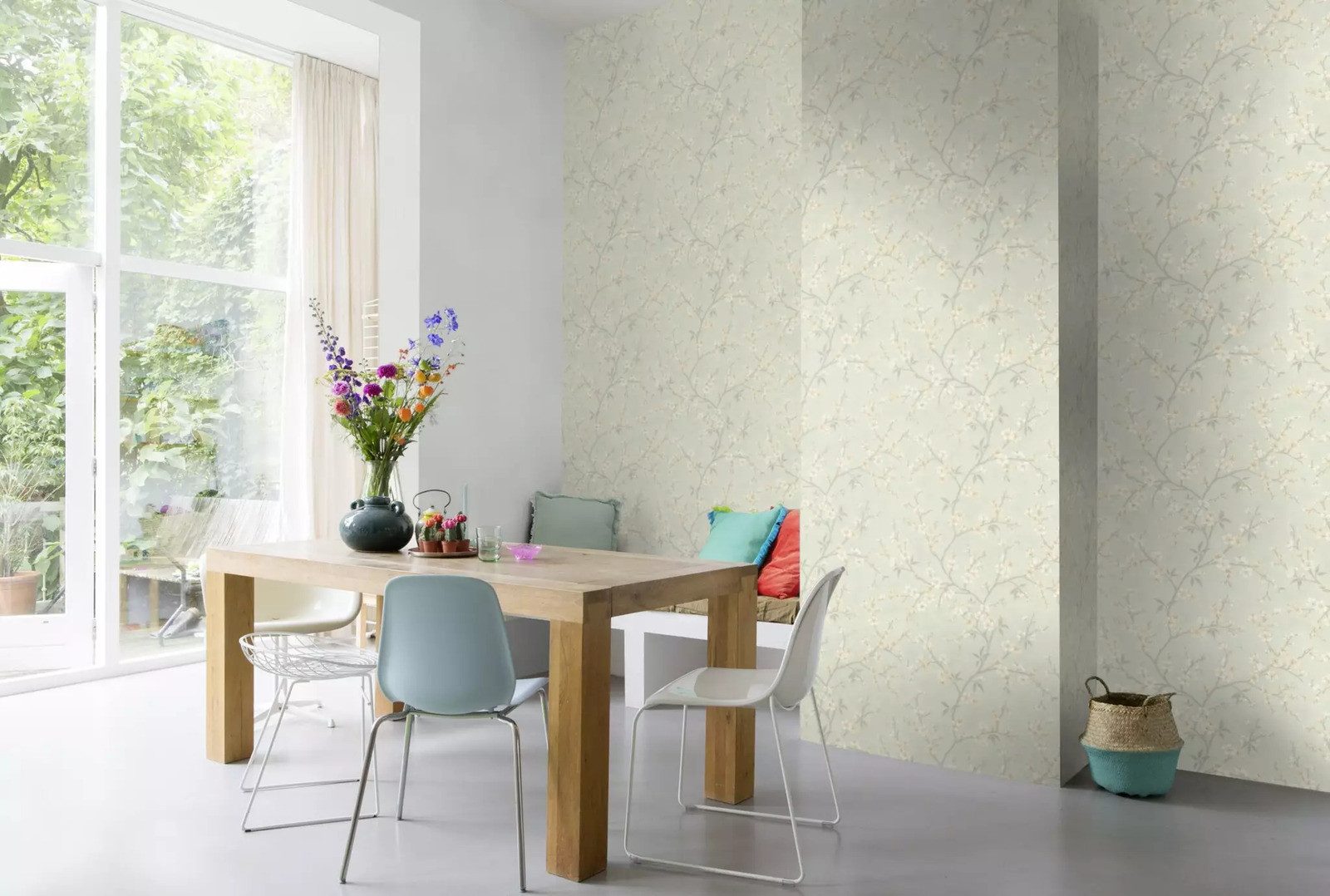 Rasch Vliestapete Floral Landhaus Stil Blau günstig online kaufen