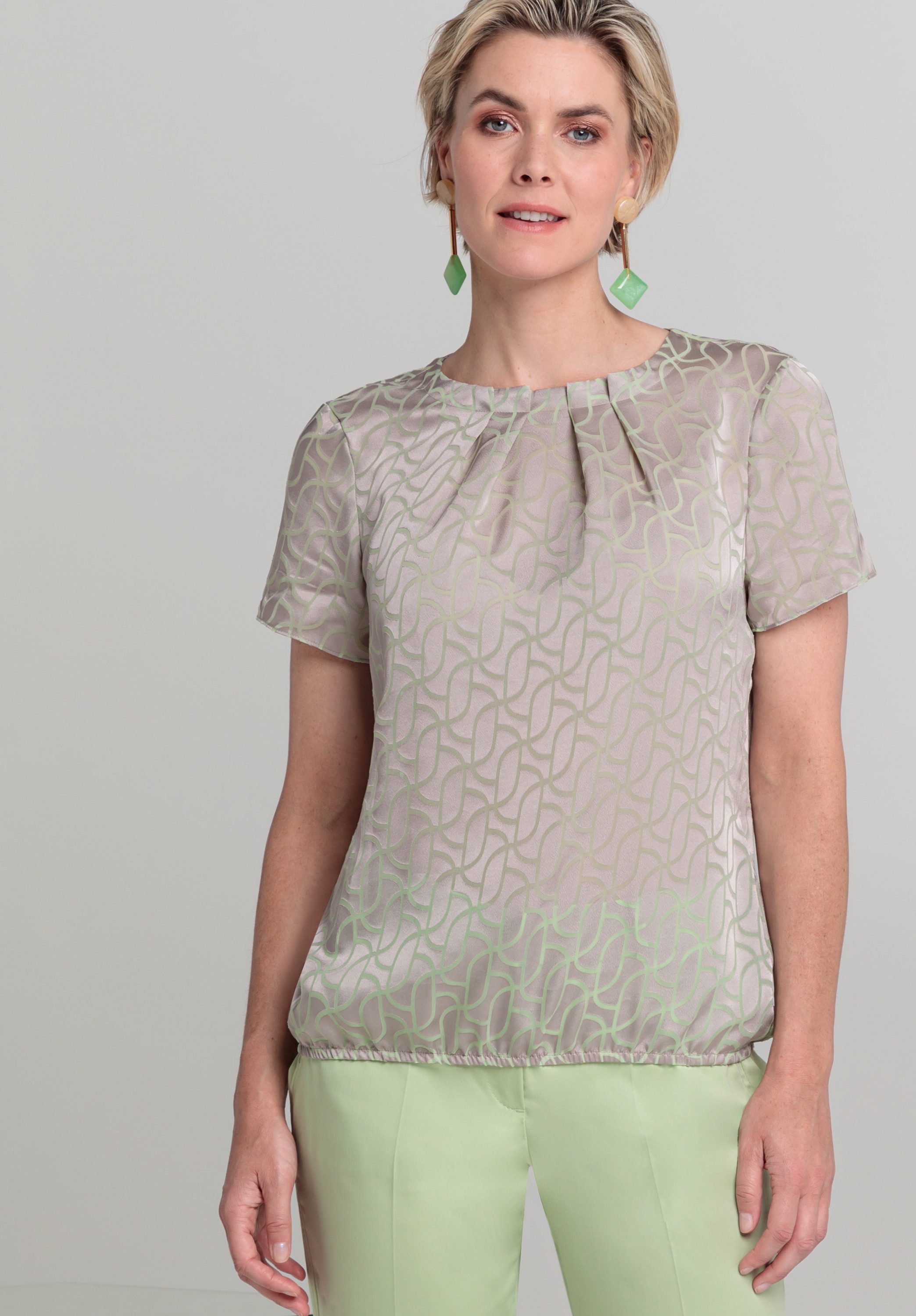 bianca Satinbluse DARIN in modernem Dessin günstig online kaufen