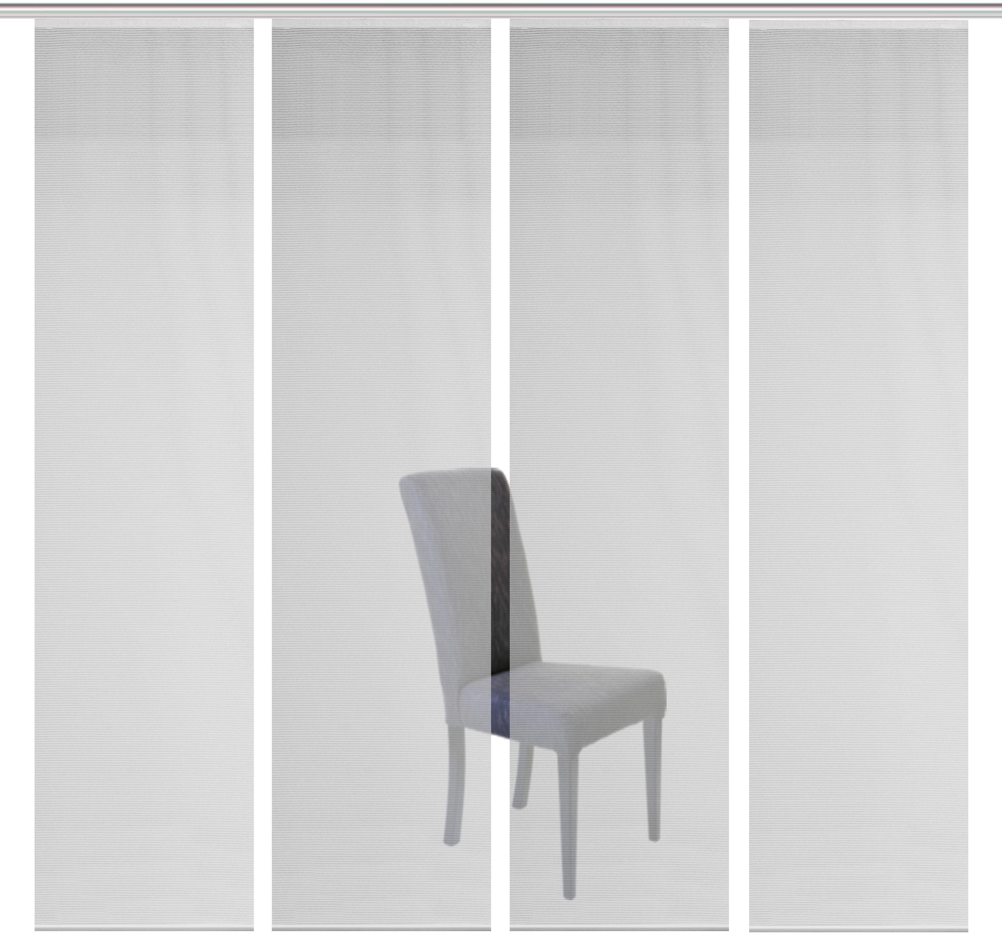 Vision S Schiebegardine 4ER SET ROM (4 St), Paneelwagen, halbtransparent, H günstig online kaufen