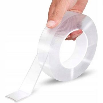 COFI 1453 Klebeband Doppelseitiges 2cm breites wasserdichtes Nano Tape 5m Transparent (1-St)