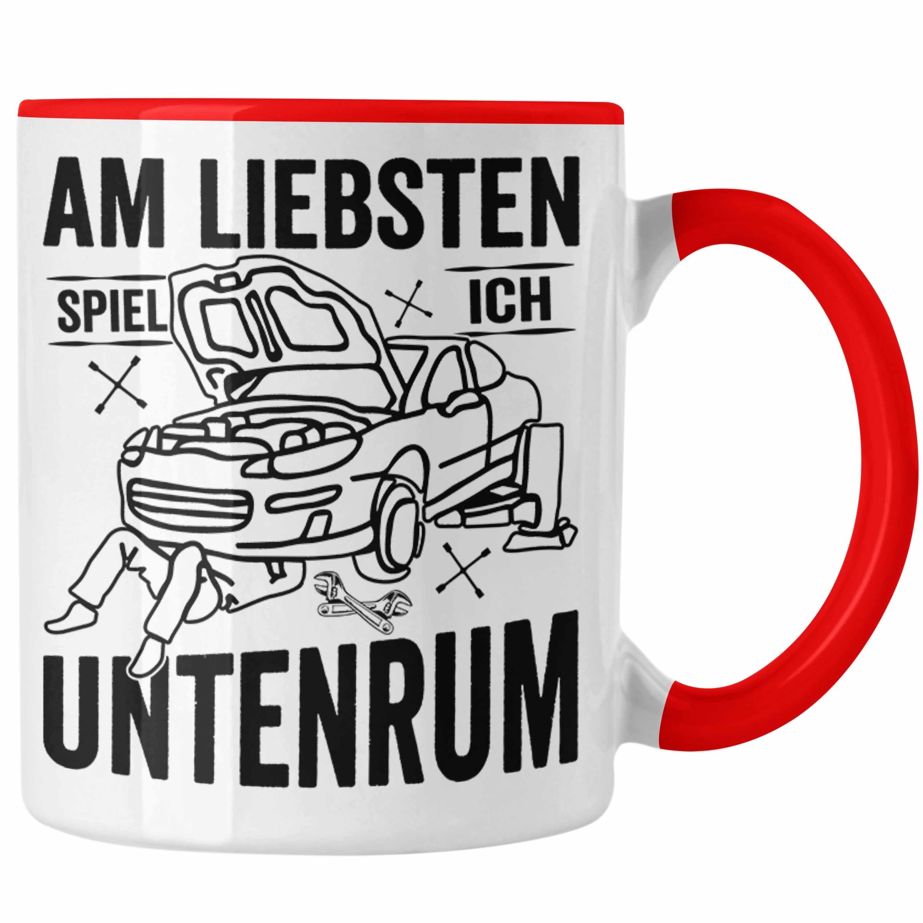 Geschenk Mechaniker Rot Mechatroniker Männer Tasse Trendation Tasse Geschenk KFZ Spruch KFZ